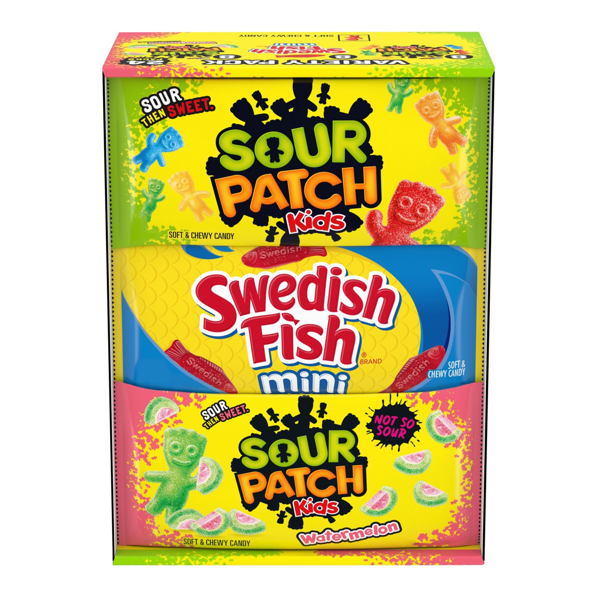 Sour Patch Kids and Swedish Fish Mini and Chewy Candy Packs, 200