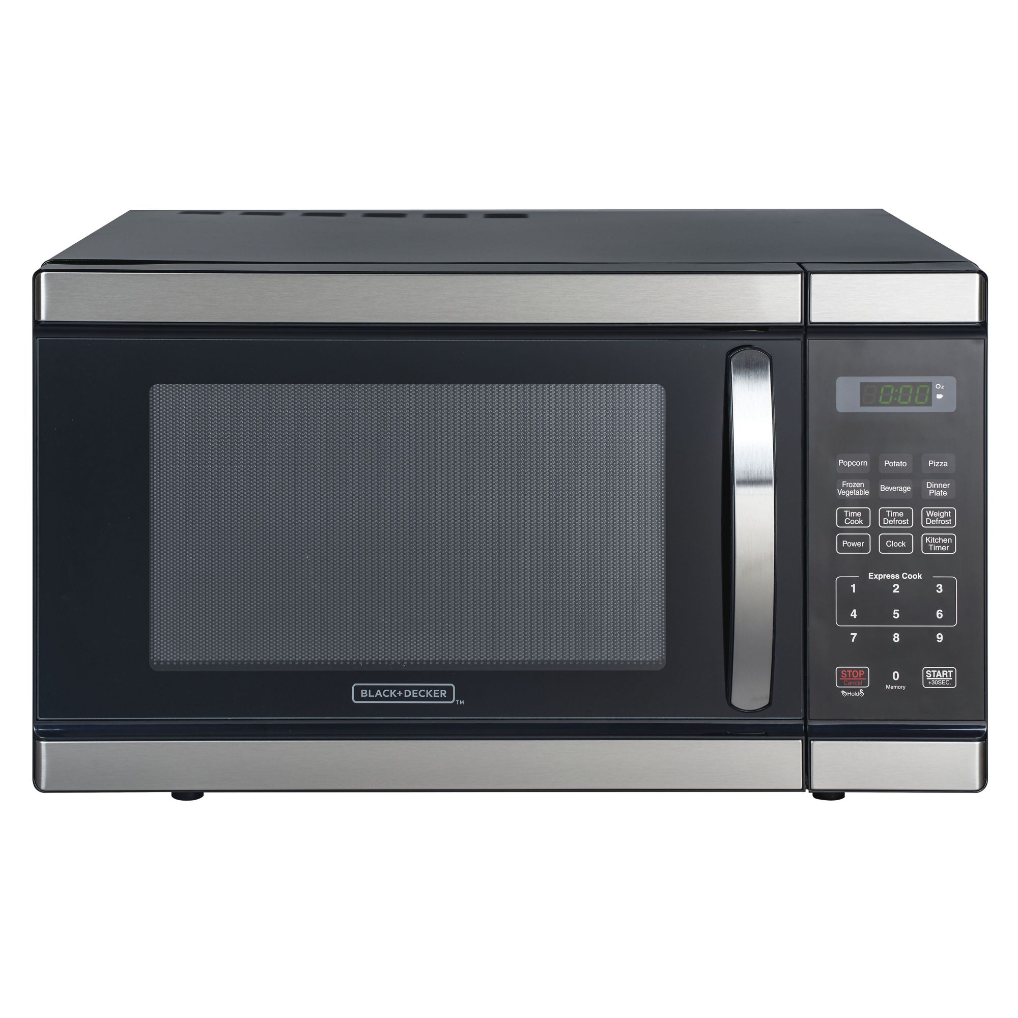Black + Decker 900W Stainless Steel Microwave Oven