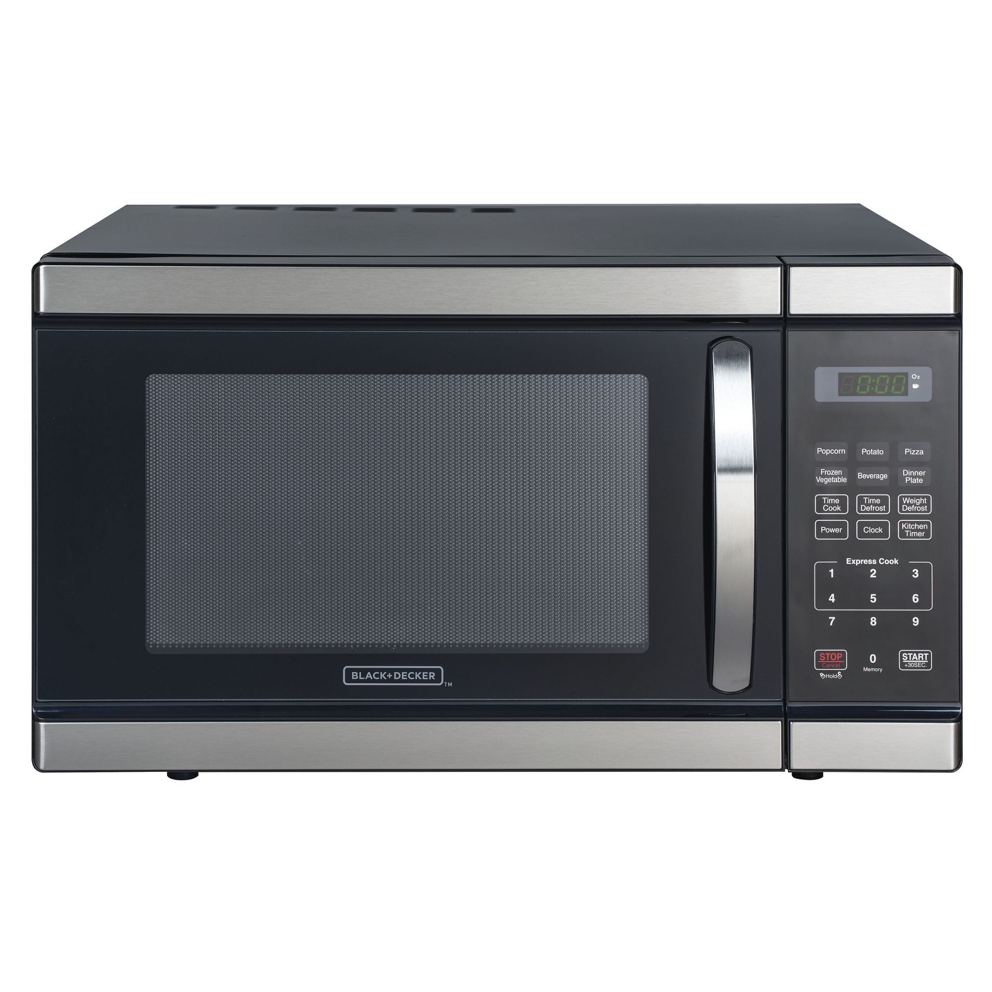 Black + Decker - 0.9 Cu. ft. Professional Countertop 900W Stainless Steel Microwave Oven