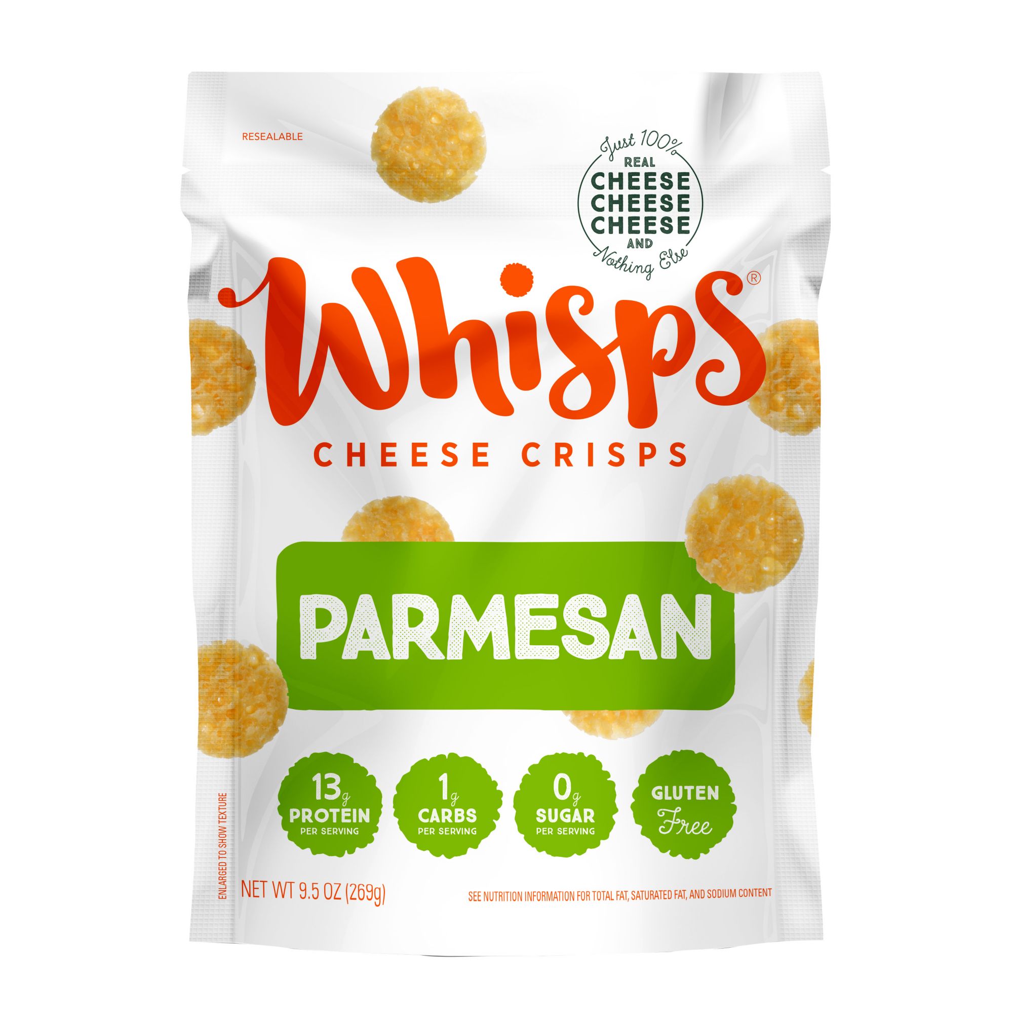 Whisps Parmesan Cheese Crisps, 9.5 oz.