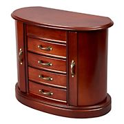 Mele and Co. Heloise Wooden Jewelry Box - Walnut Finish