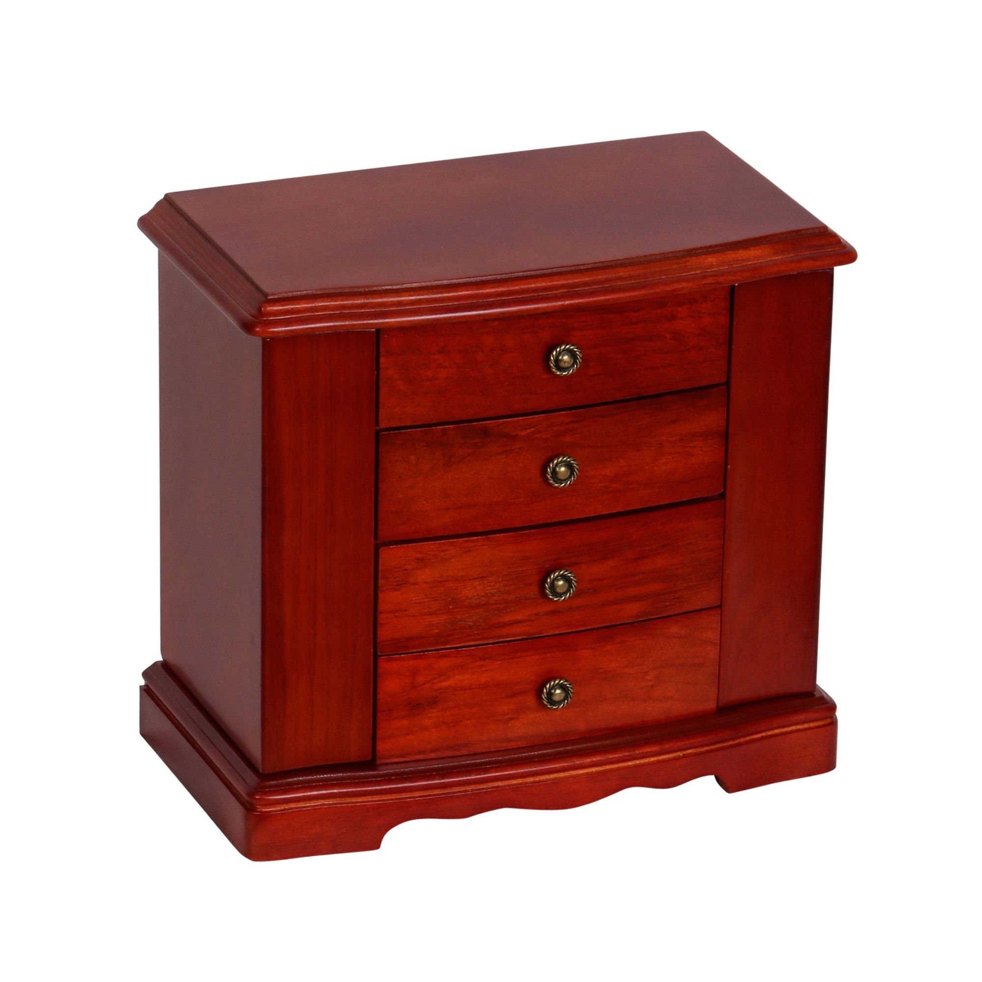 Mele and Co. Harmony Wooden Jewelry Box - Cherry Finish