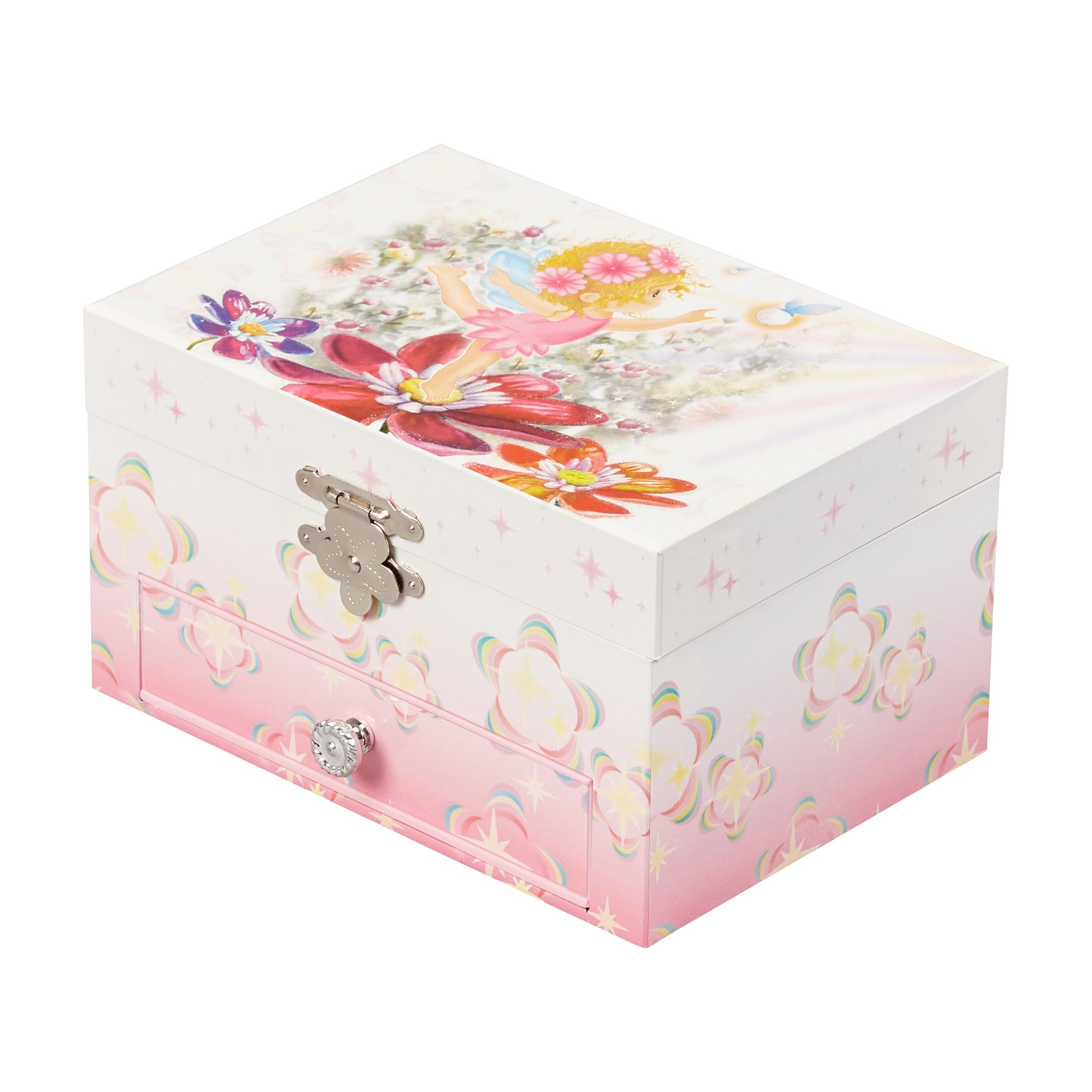 Mele and Co. Ashley Girl's Musical Ballerina Fairy and Flowers Jewelry Box