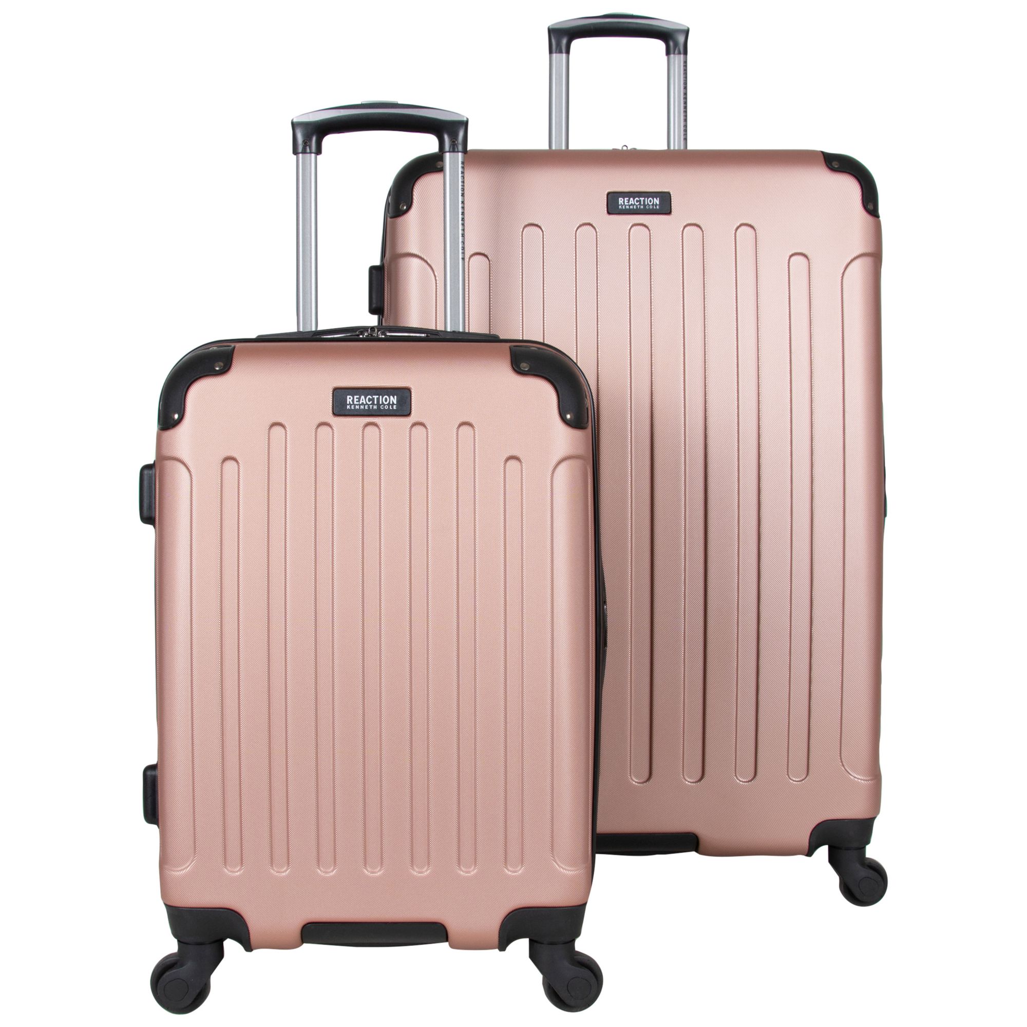 Kenneth Cole Reaction 20&quot; and 28&quot; ABS Expandable 4-Wheel Two Piece Luggage Set- Rose Gold