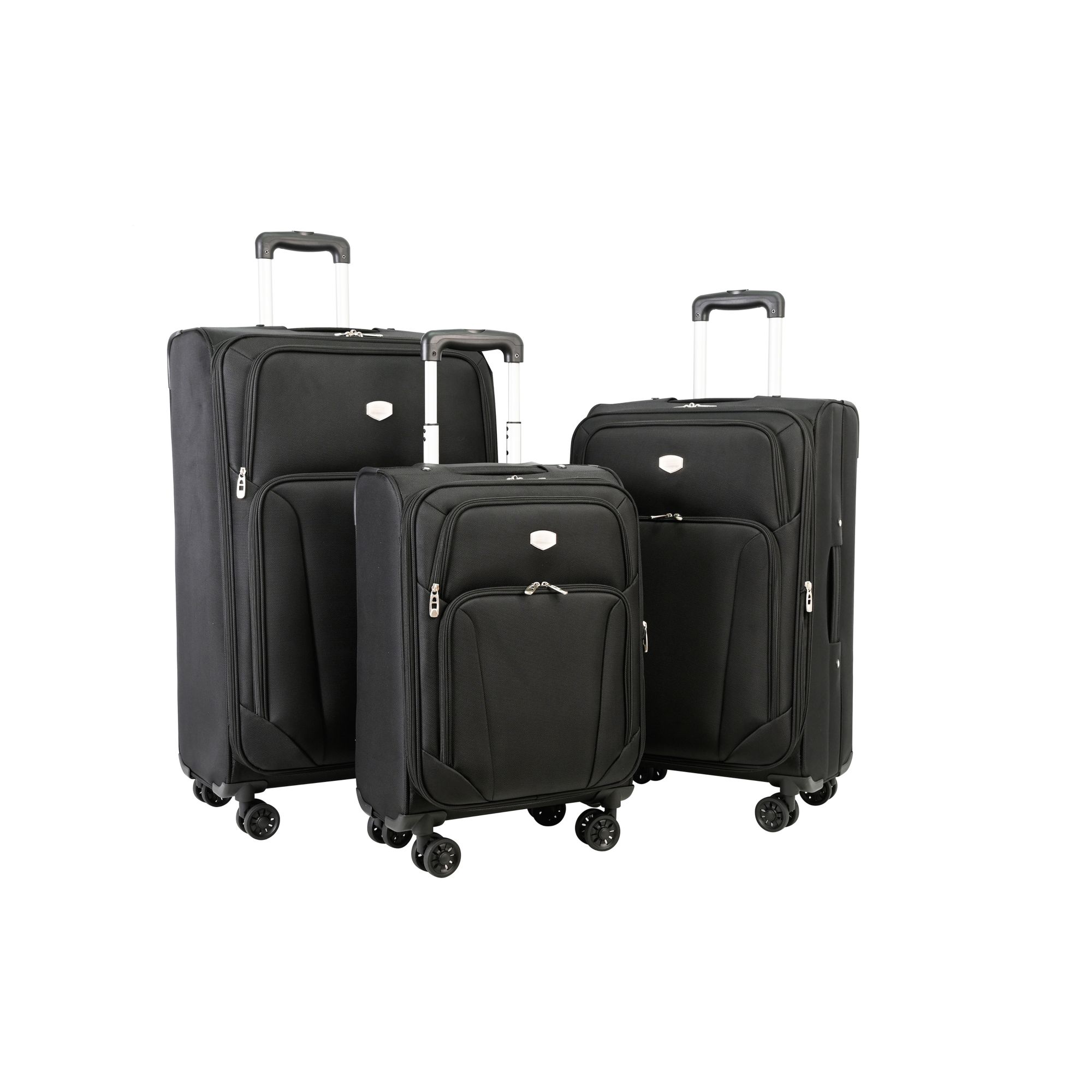 Kenneth Cole Reaction 20 and 28 ABS Expandable 4-Wheel Two Piece Luggage  Set, Black