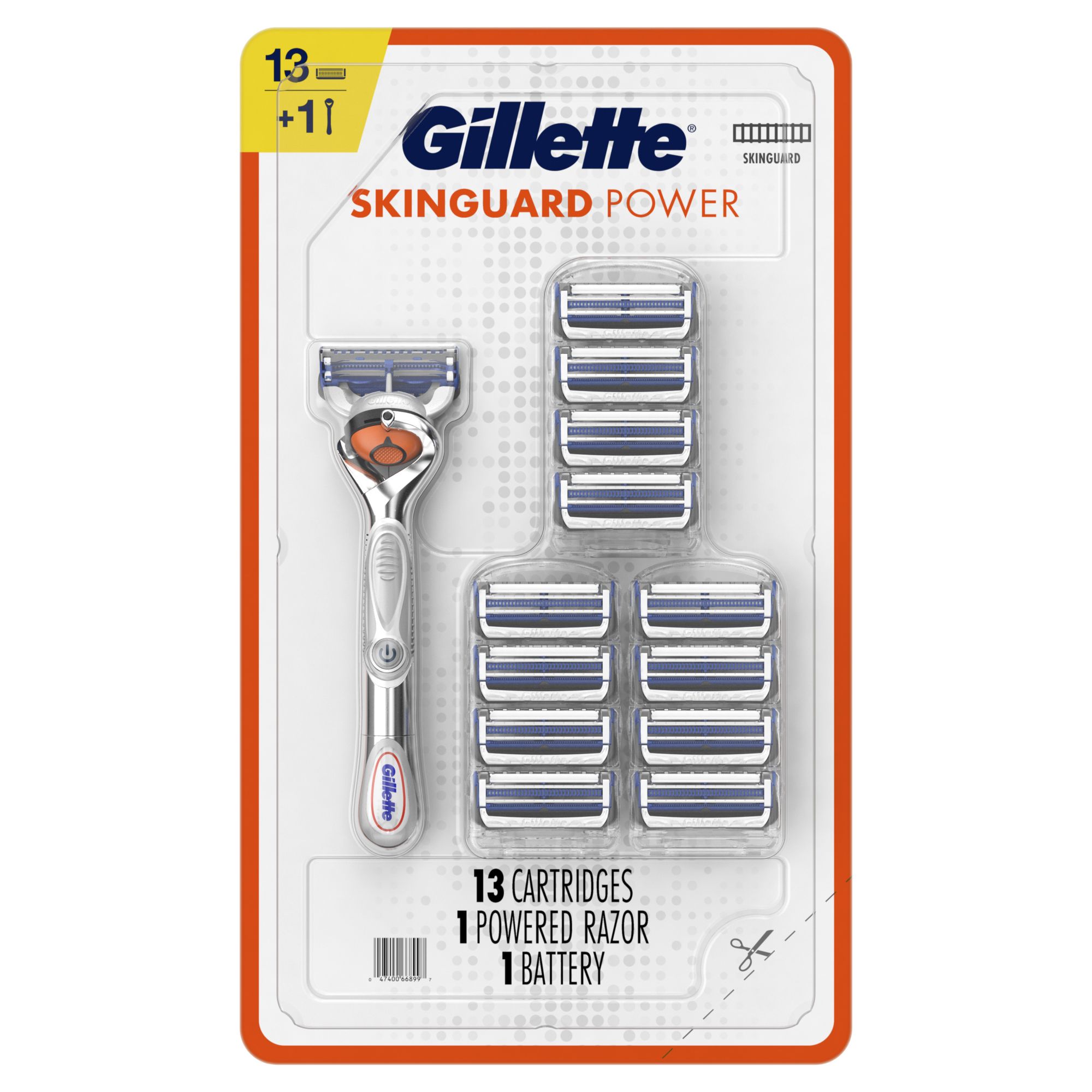 Gillette SkinGuard Power Men's Razor Handle, 13 ct.