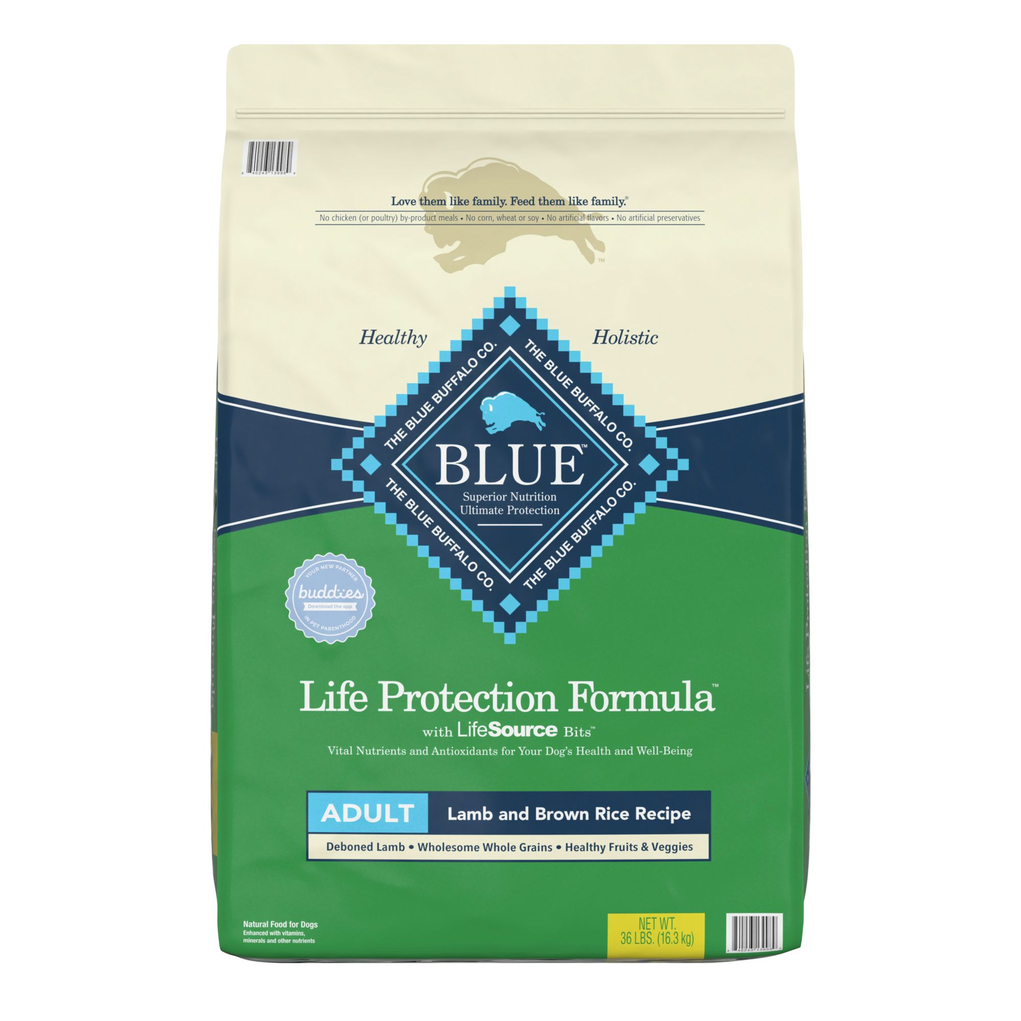 Blue Buffalo Life Protection Formula Natural Adult Dry Dog Food - Lamb and Brown Rice, 36 lbs.