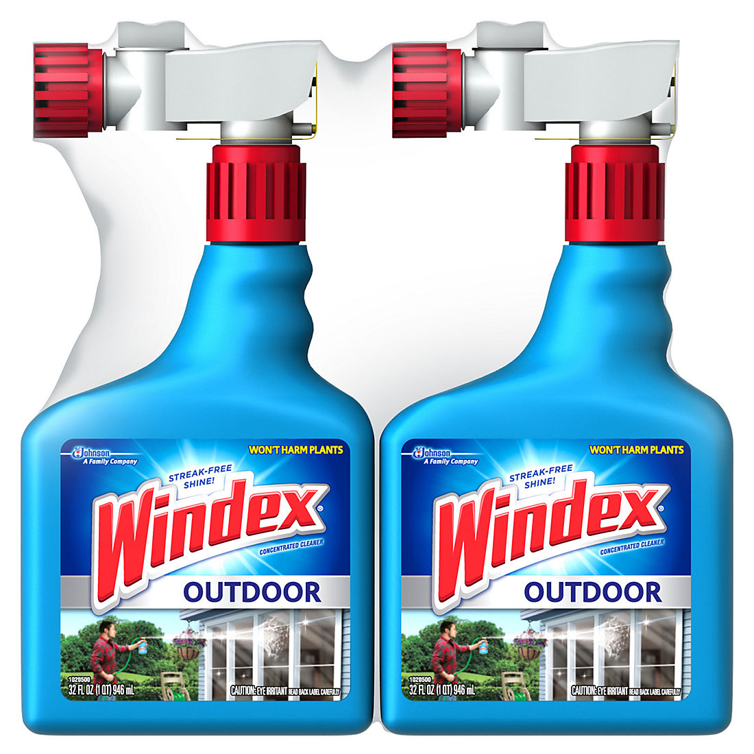 2 Packs Windex Outdoor Glass Cleaning Tool Cleans 80 Windows 4 Refill Pads