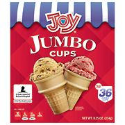 Joy Cone Jumbo Cups Ice Cream Cones, 36 ct.