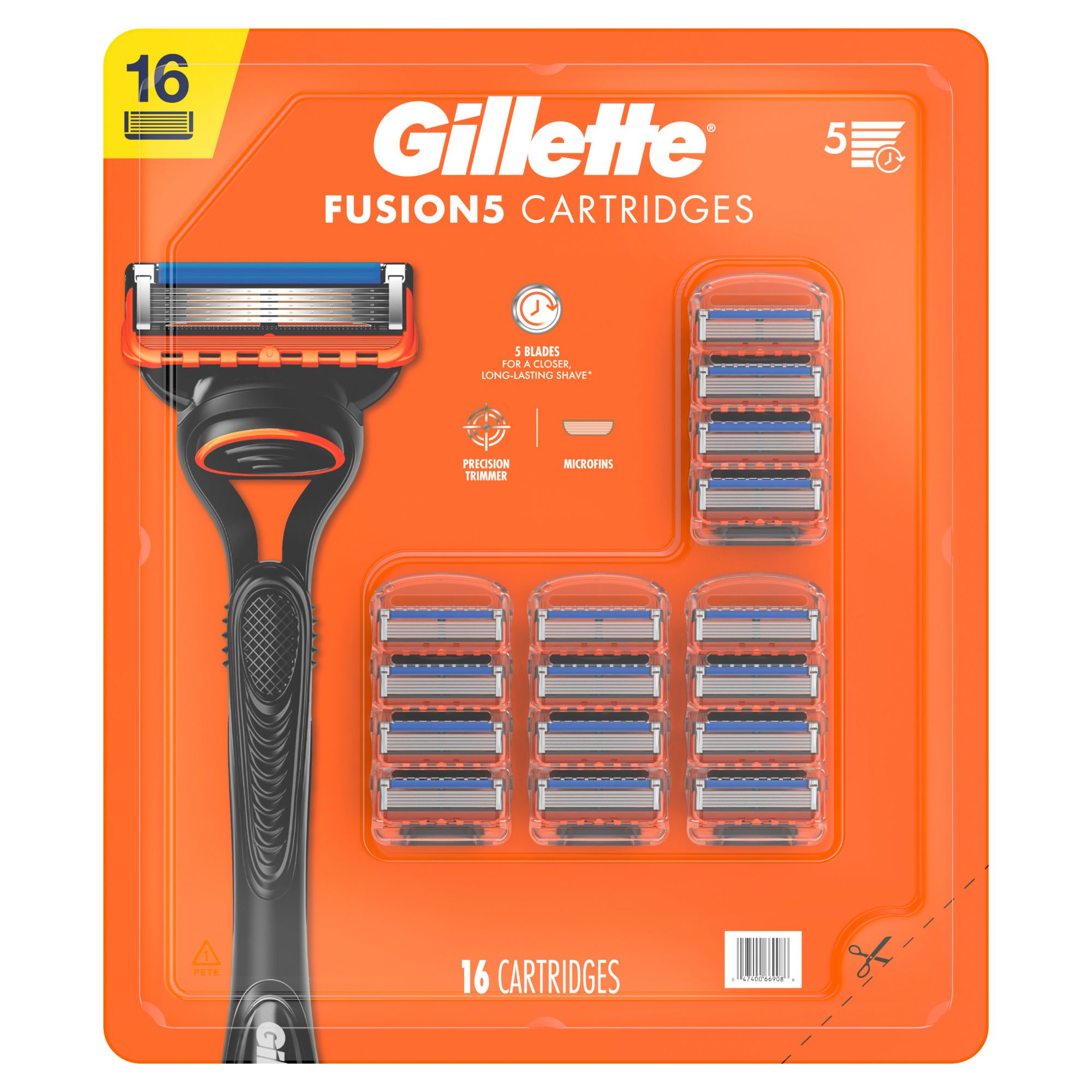 Gillette Fusion5 Razor Refills for Men, 16 ct.