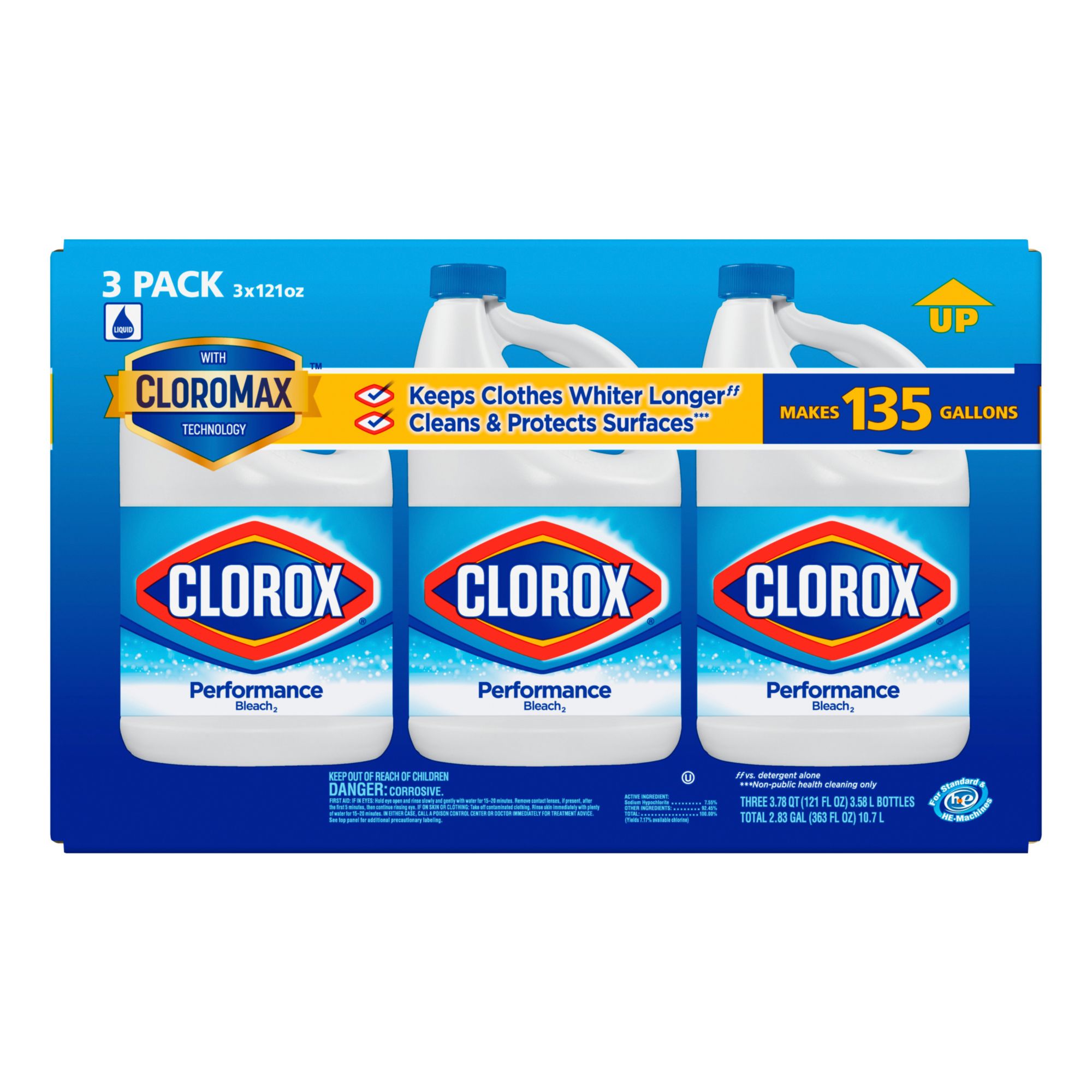 Clorox Performance Bleach, 3 pk.