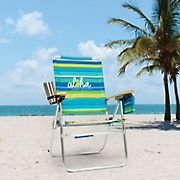 Tommy Bahama Hi Boy Chair - Green/Blue/Yellow Stripes