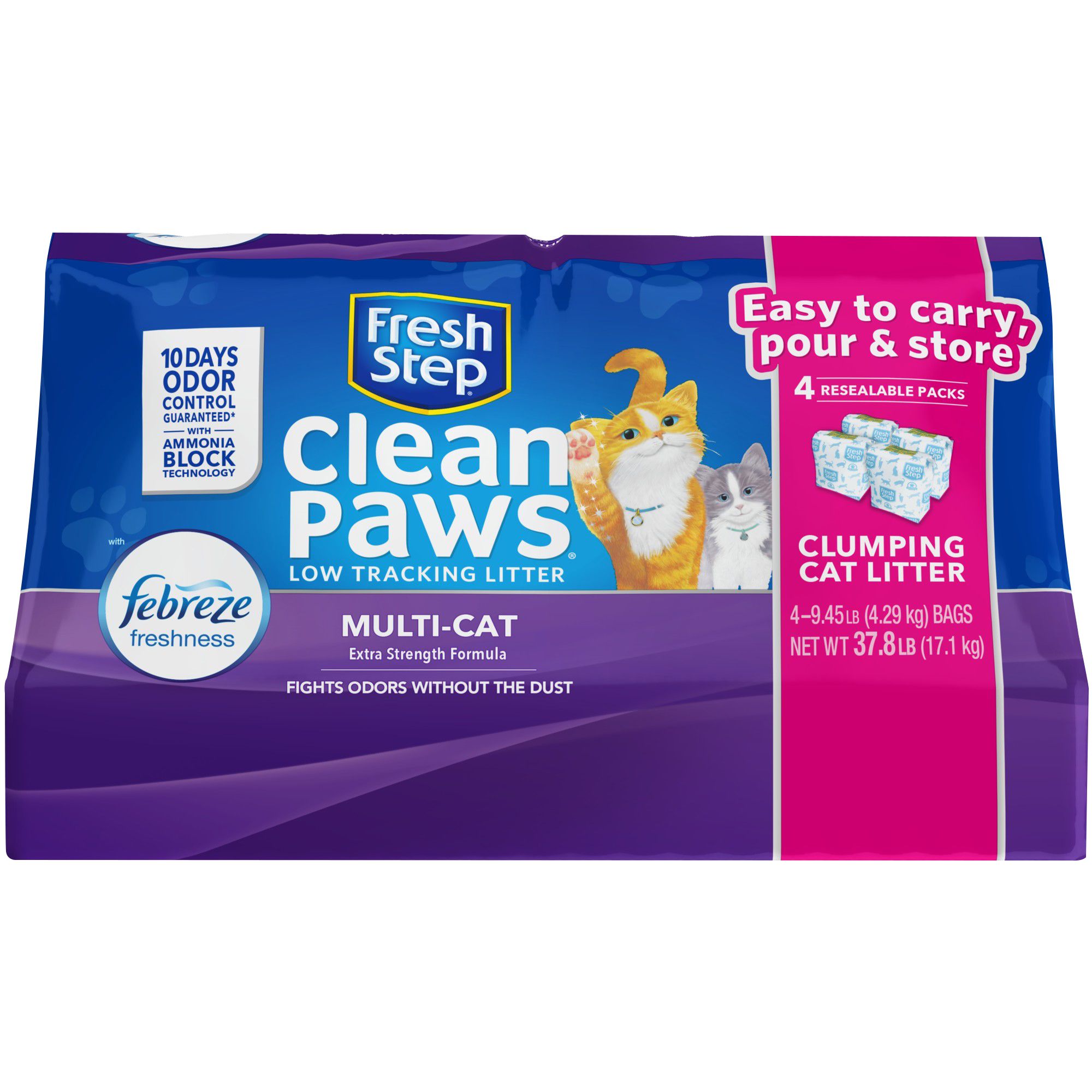 Fresh Step Clean Paws Multi Cat Clumping Litter BJ s Wholesale