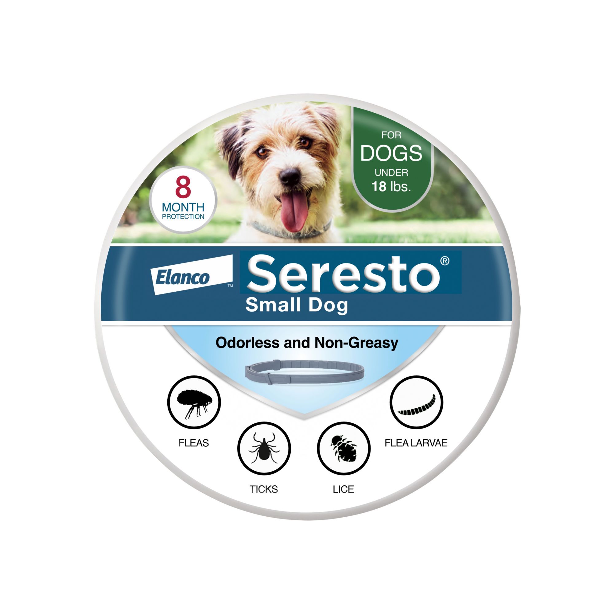 Seresto Flea and Tick Prevention Collar for Small Dogs, 8-Month Treatment