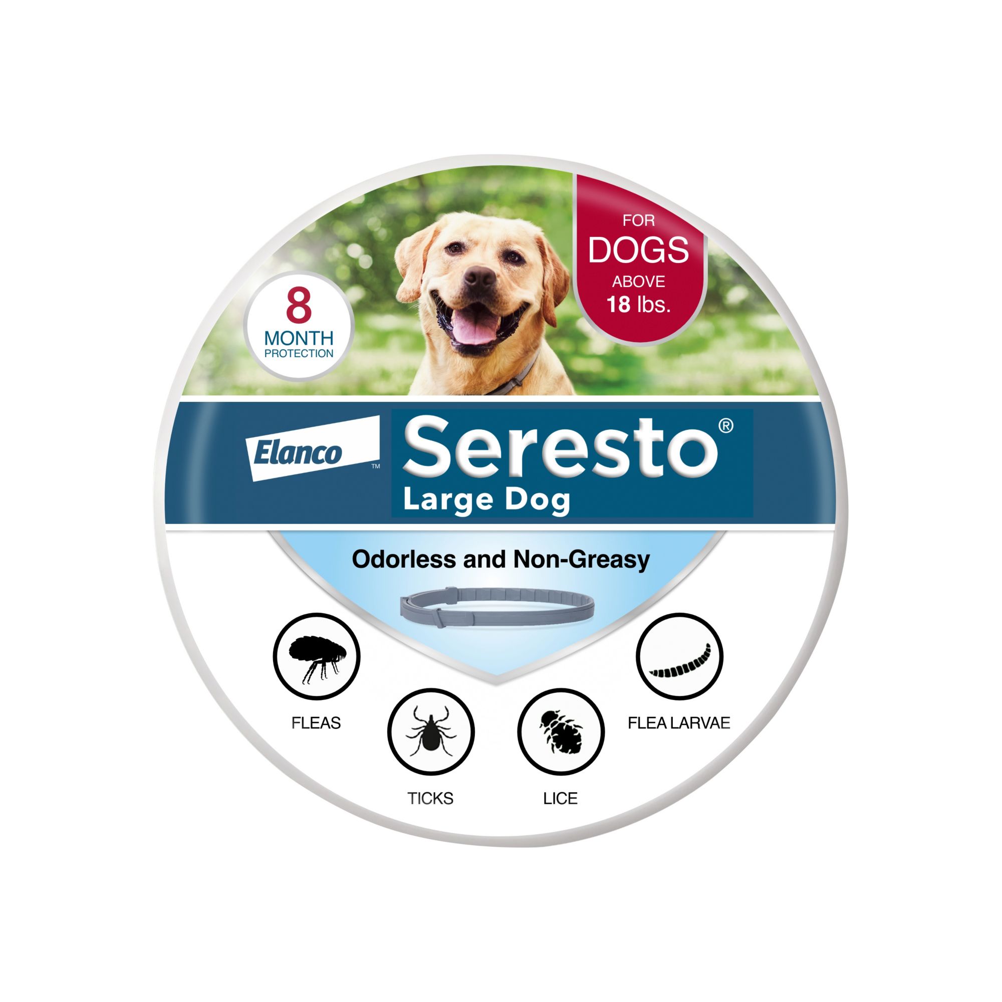 Seresto Flea and Tick Prevention Collar for Large Dogs, 8-Month Treatment