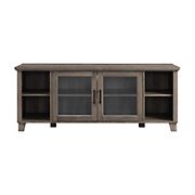 W. Trends 58&quot; Rustic Glass Door TV Stand for Most TV's up to 65&quot; -Grey Wash