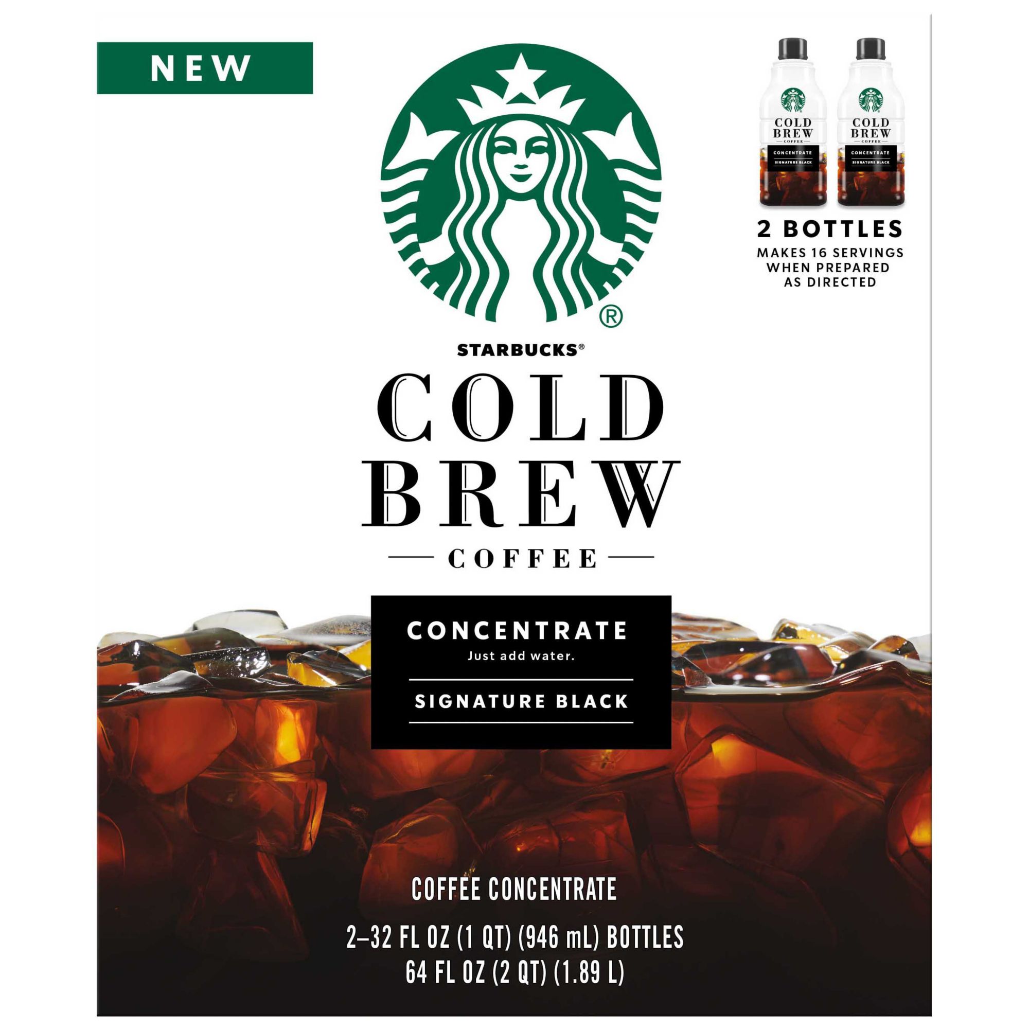 Starbucks Cold Brew Coffee Concentrate Bottles, 2 pk./32 fl. oz.