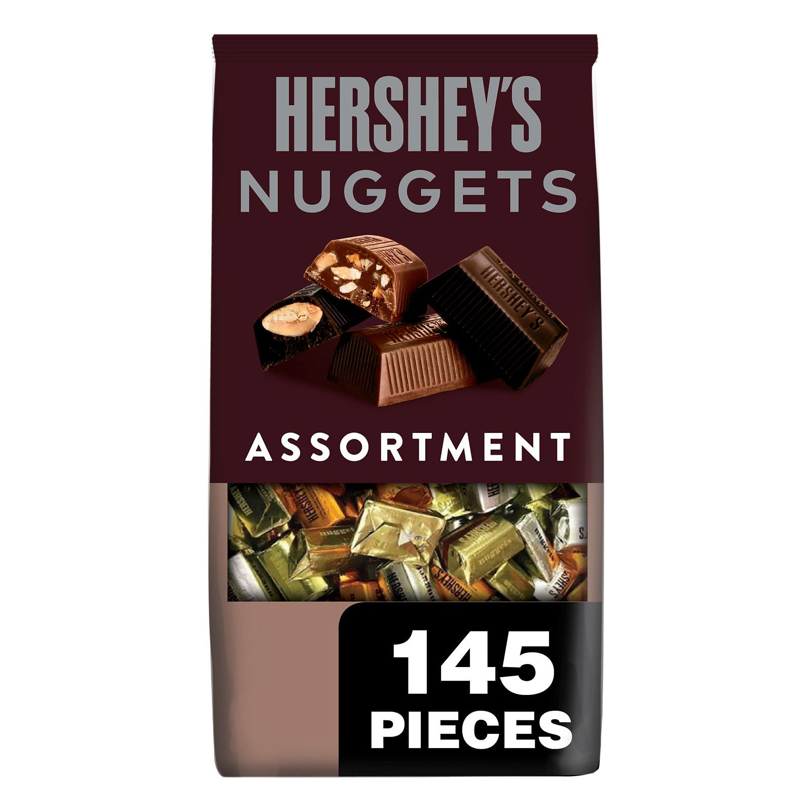 Hershey's Gold Miniatures Peanut & Pretzels Chocolate Candy Classic Bag, 10  Oz. 