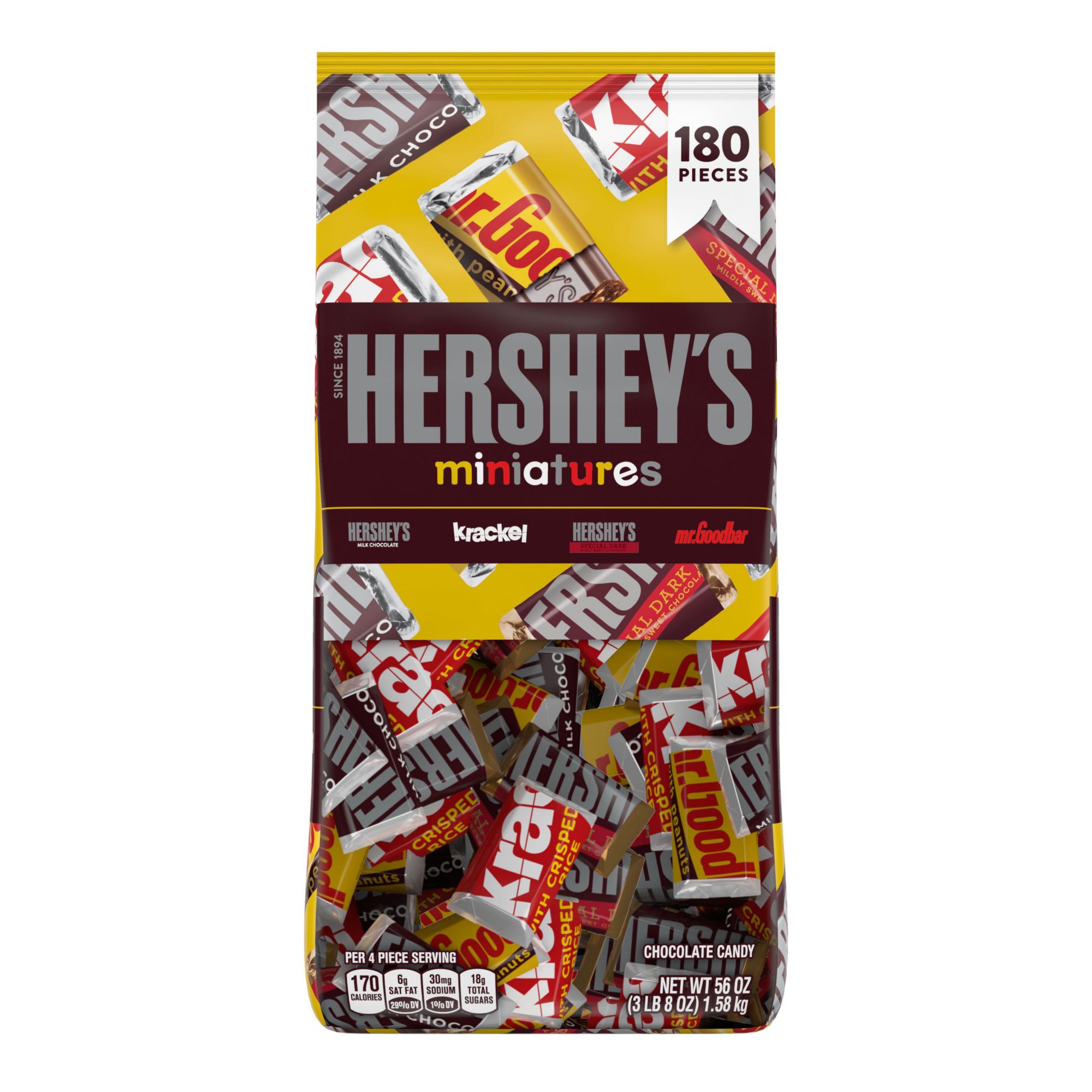 Hershey's, Kit Kat & Reese's Full Size Chocolate Candy Bars Variety Pack,  30 pk./45 oz.