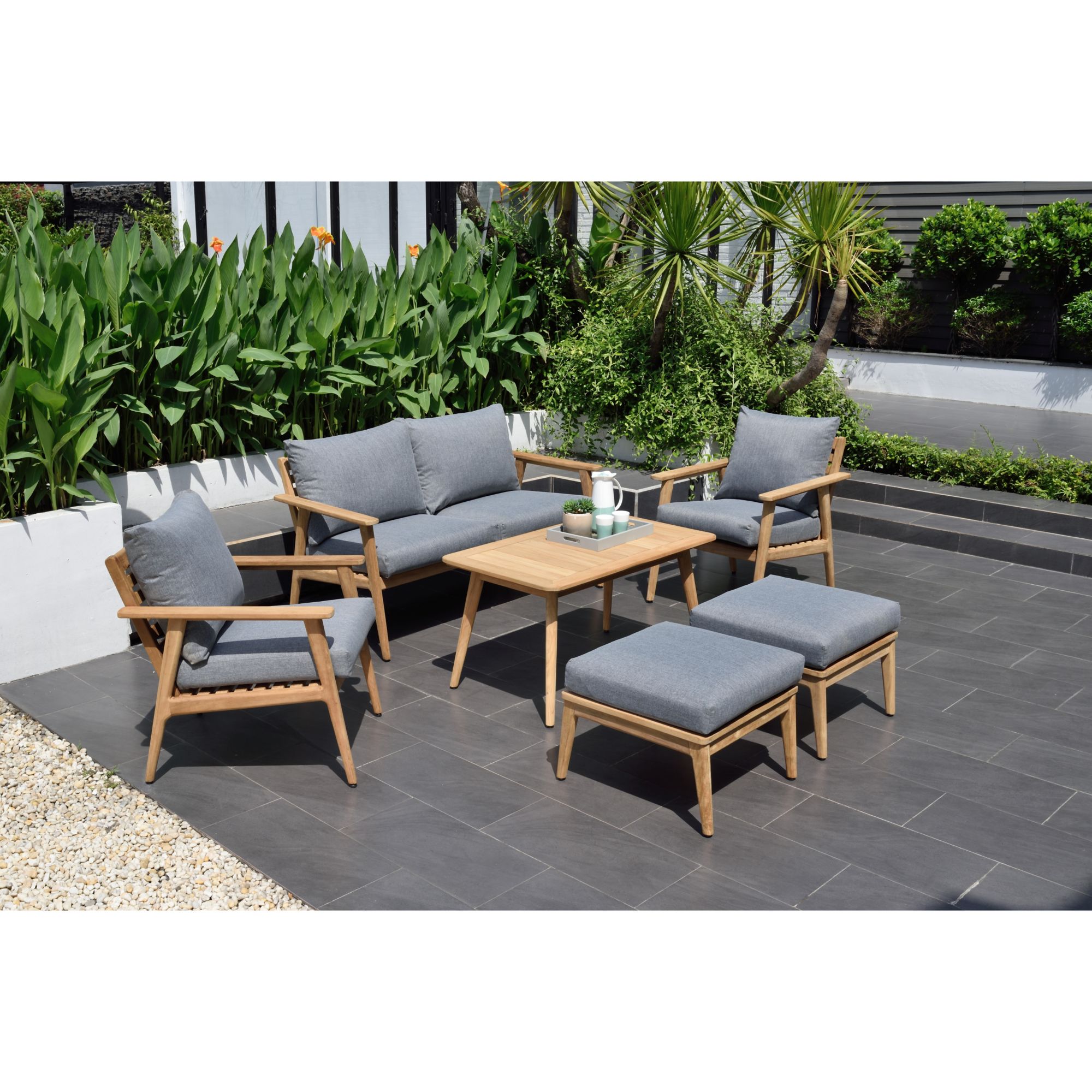 Amazonia Eva 6-Pc. Teak Patio Seating Set