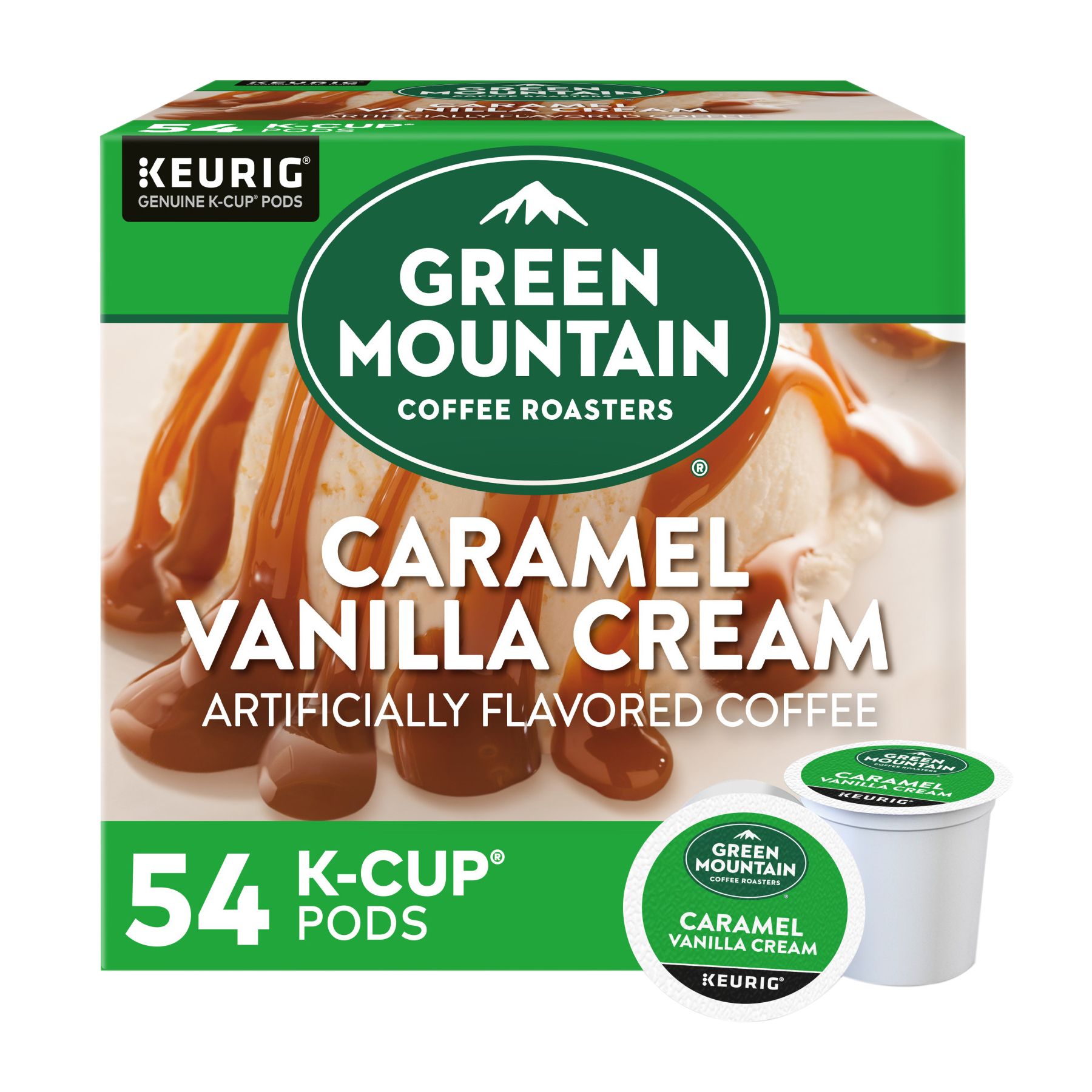 Green Mountain Coffee Caramel Vanilla Cream K Cup Pods 54 Ct Bjs Wholesale Club