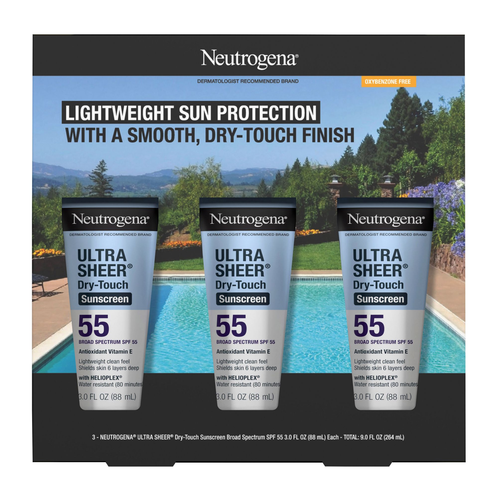 Neutrogena Ultra Sheer Dry-Touch Sunscreen Lotion, 3 ct.