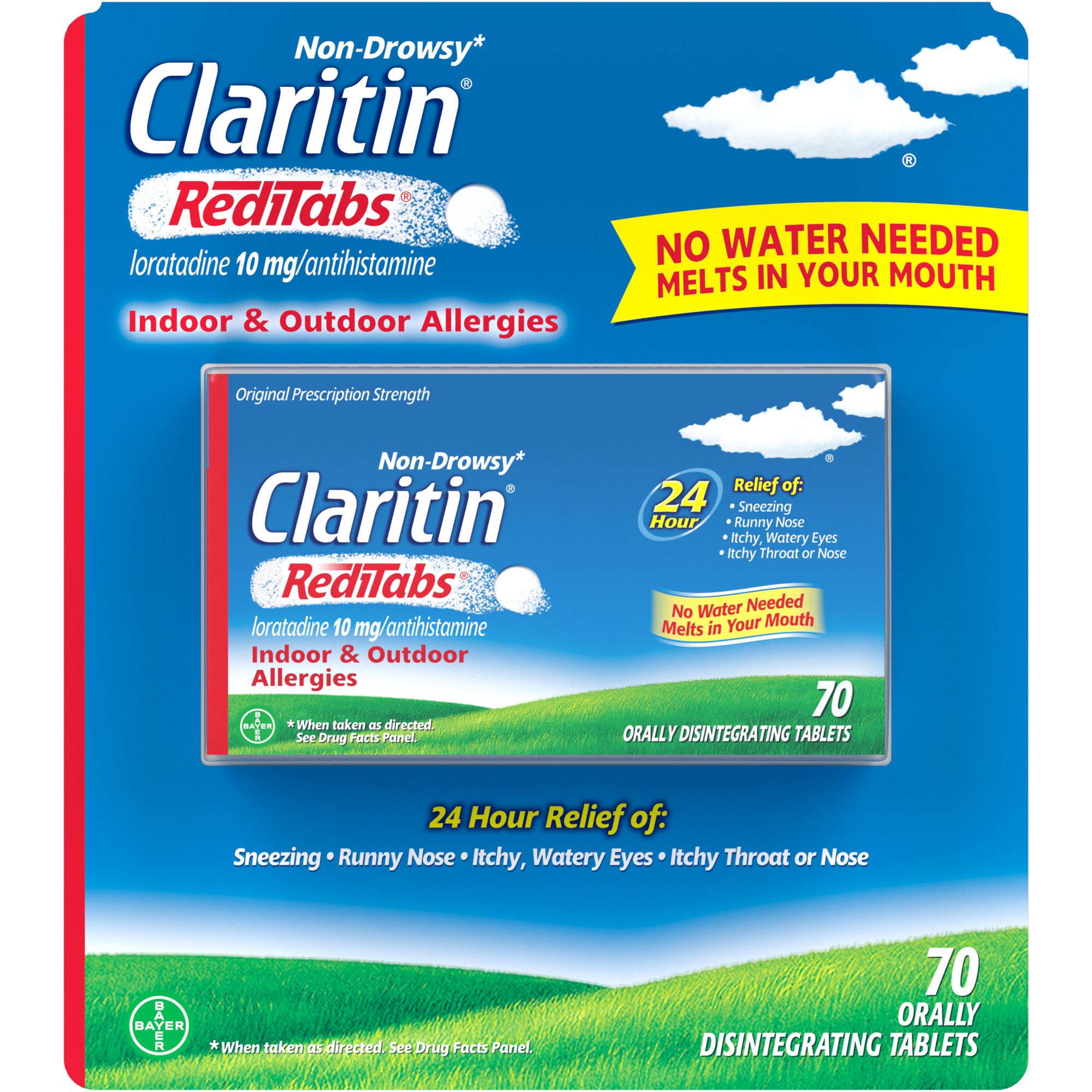 Claritin RediTabs Non-Drowsy Allergy Relief Tablets, 70 ct.