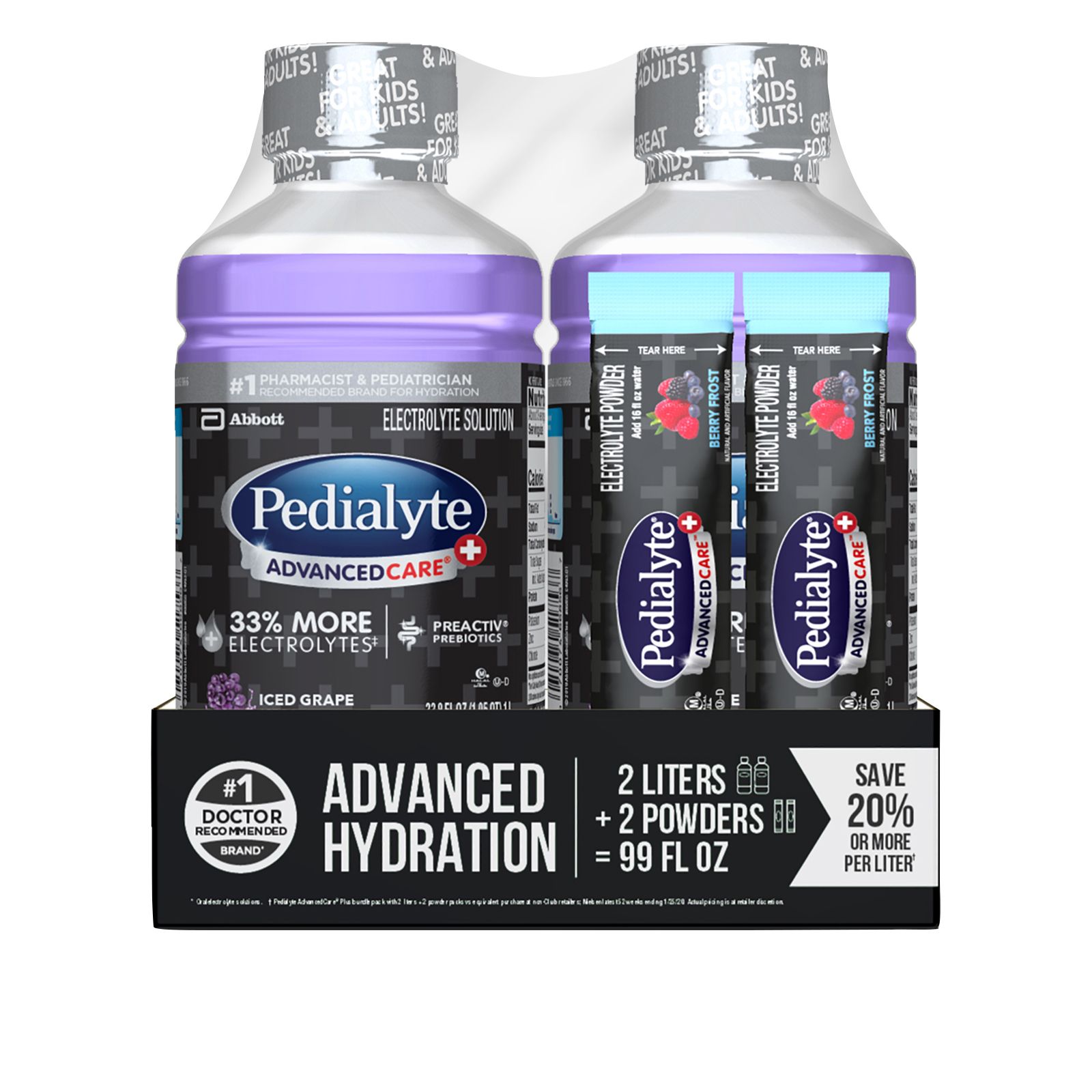 Pedialyte Advanced Care Plus Bundle Pack, 4 ct.