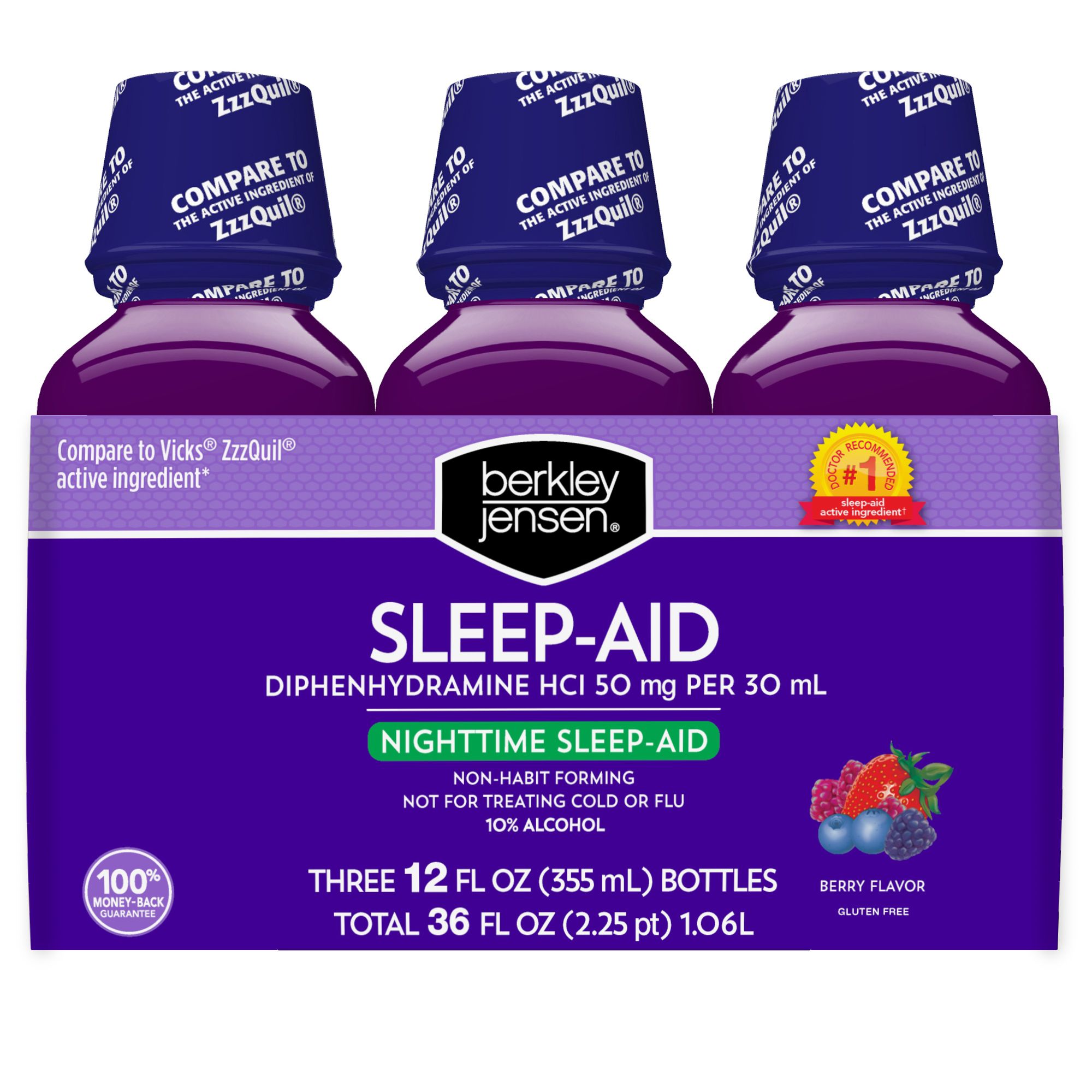 Berkley Jensen's Night Time Sleep Aid Liquid, 3 pk.