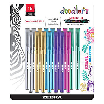 Assorted Colors Zebra Doodlerz Stick Gel 30 pk 