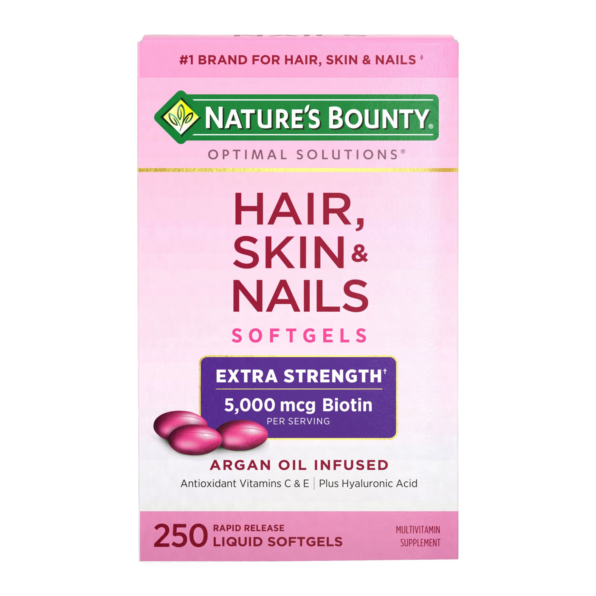 Nature's Bounty Hair, Skin and Nails Extra Strength Vitamins, 250 ct - BJs  Wholesale Club
