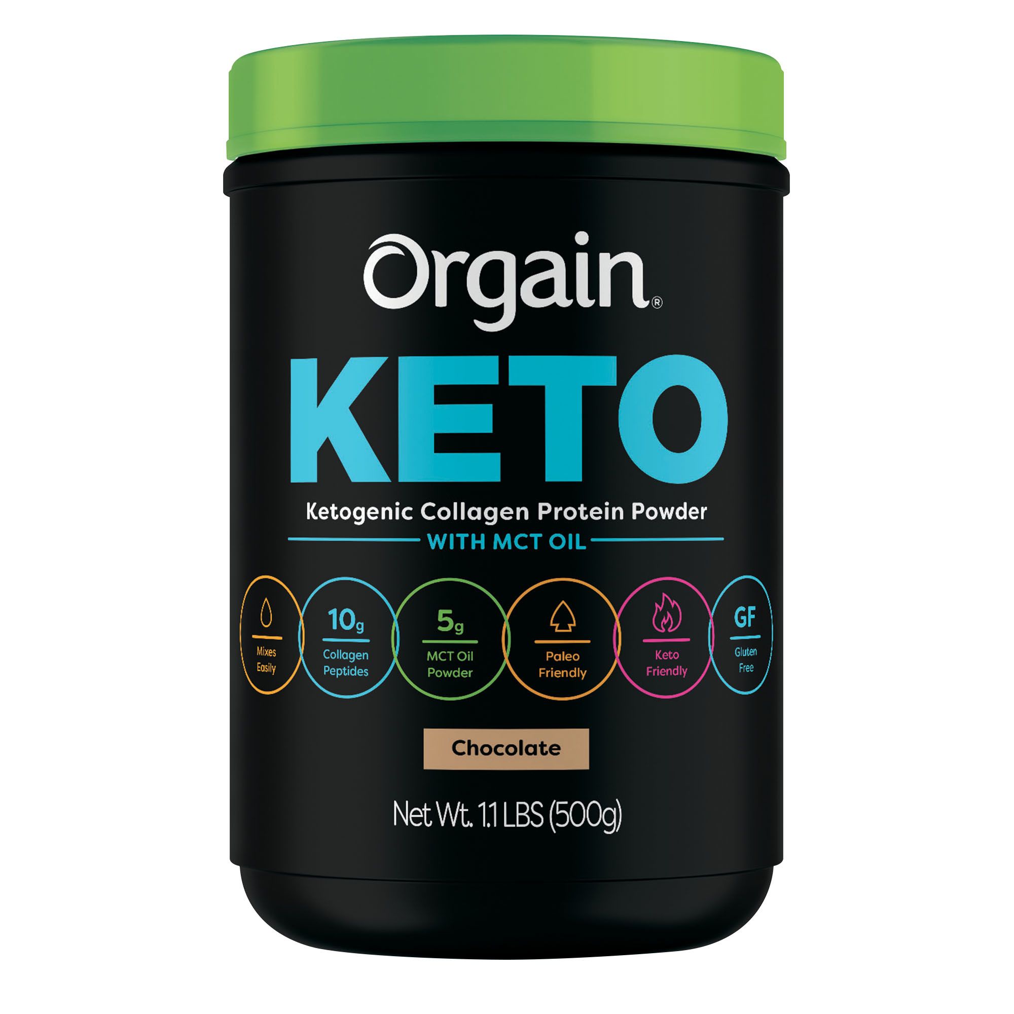 Orgain Chocolate Keto Collagen Protein Powder 1.1 lbs.