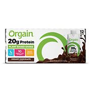 Orgain Plant Based Protein Chocolate Shake, 12 pk.