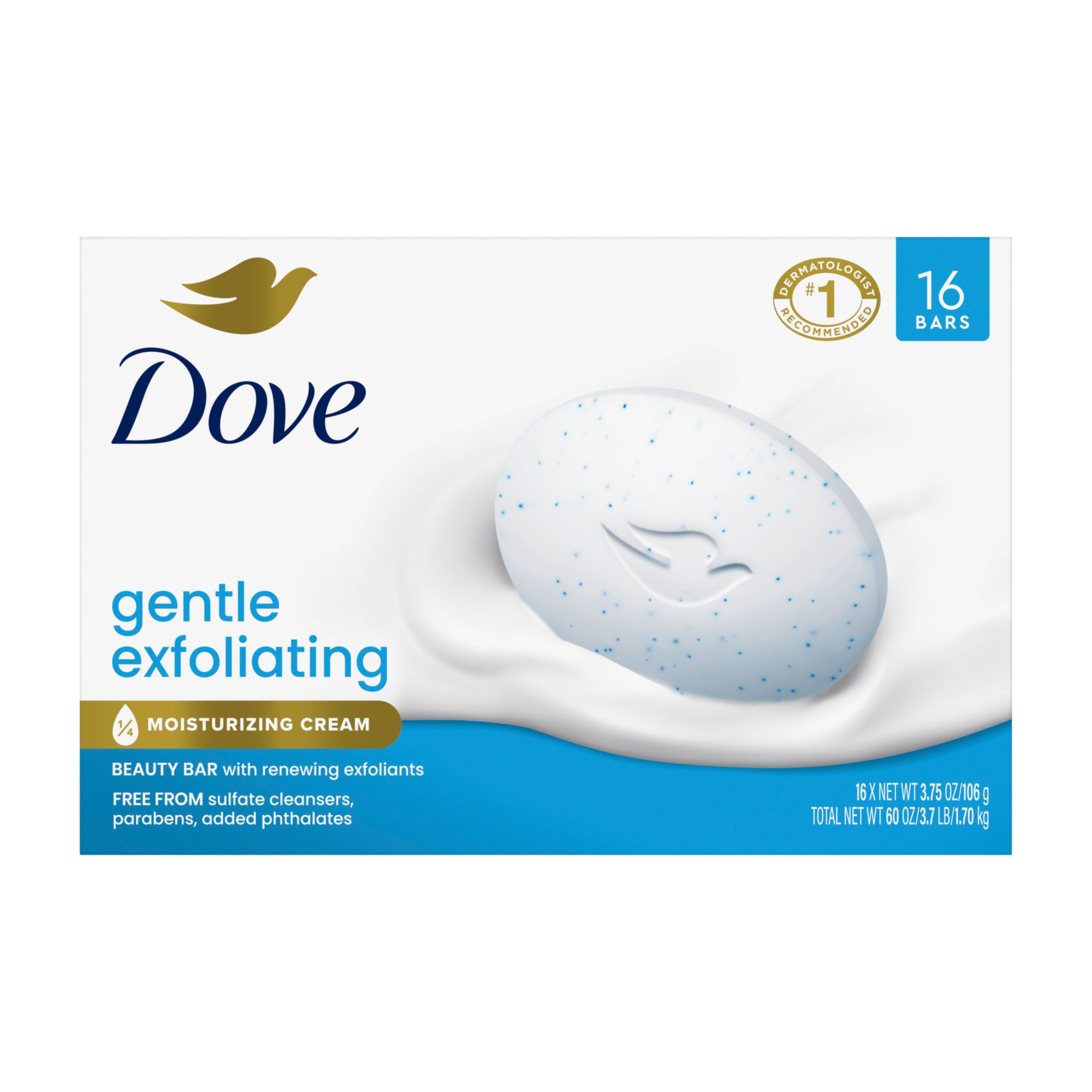 Dove Exfoliating Beauty Bar, 16ct