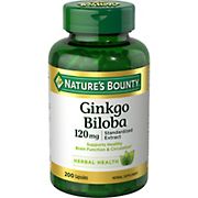 Nature's Bounty Ginkgo Biloba Standardized Extract, 200 ct.