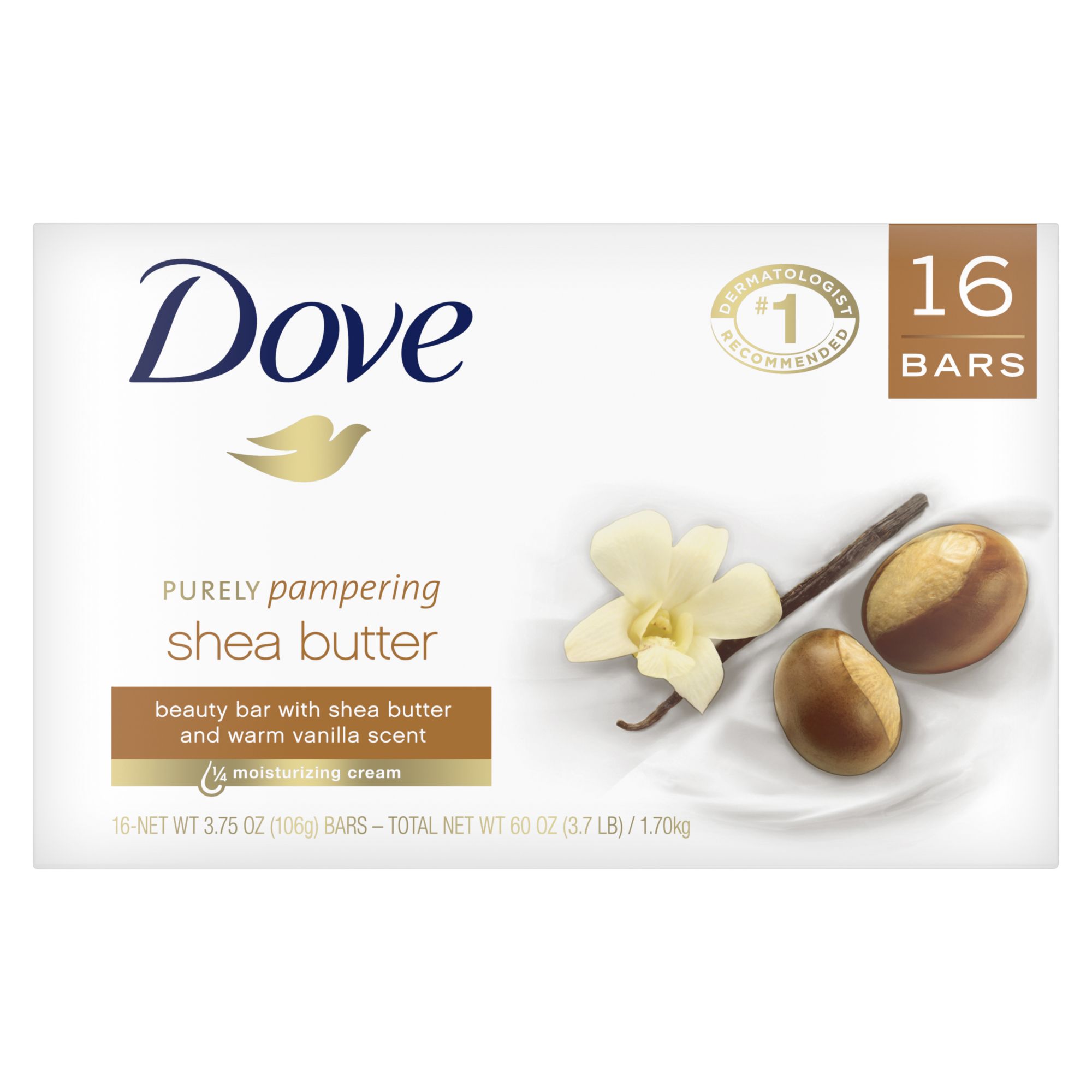 Dove Purely Pampering Beauty Bar, 16 ct.