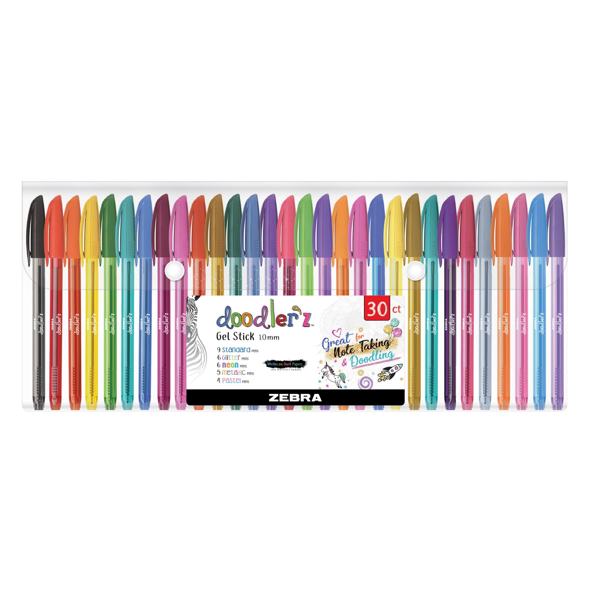 Gel Pens with Standard, Neon, Metallic, and Glitter Gel Pens, 50ct