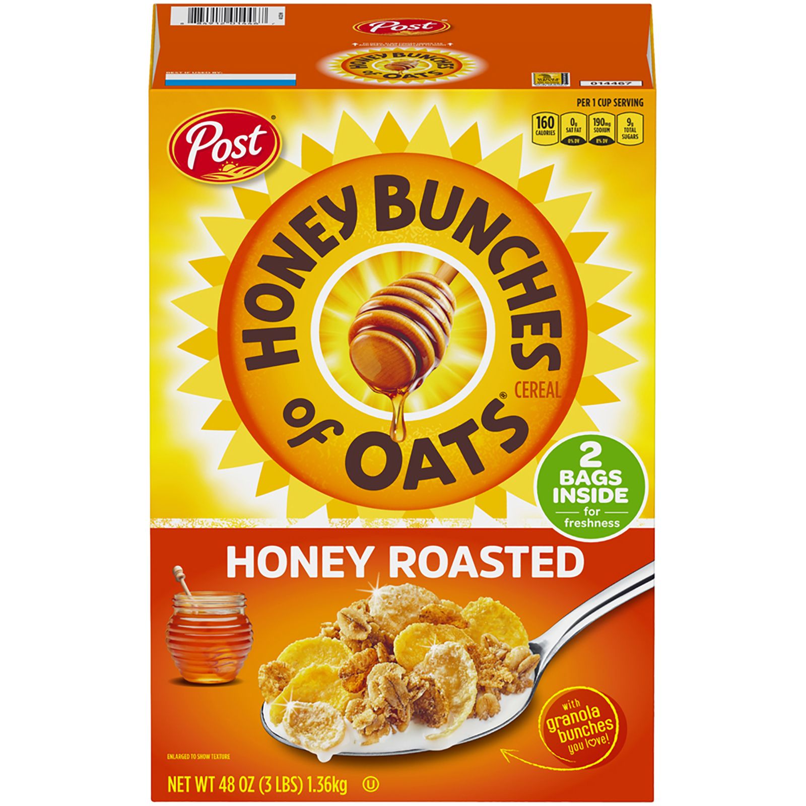 Post Honey Bunches of Oats Honey Roasted, 48 oz.