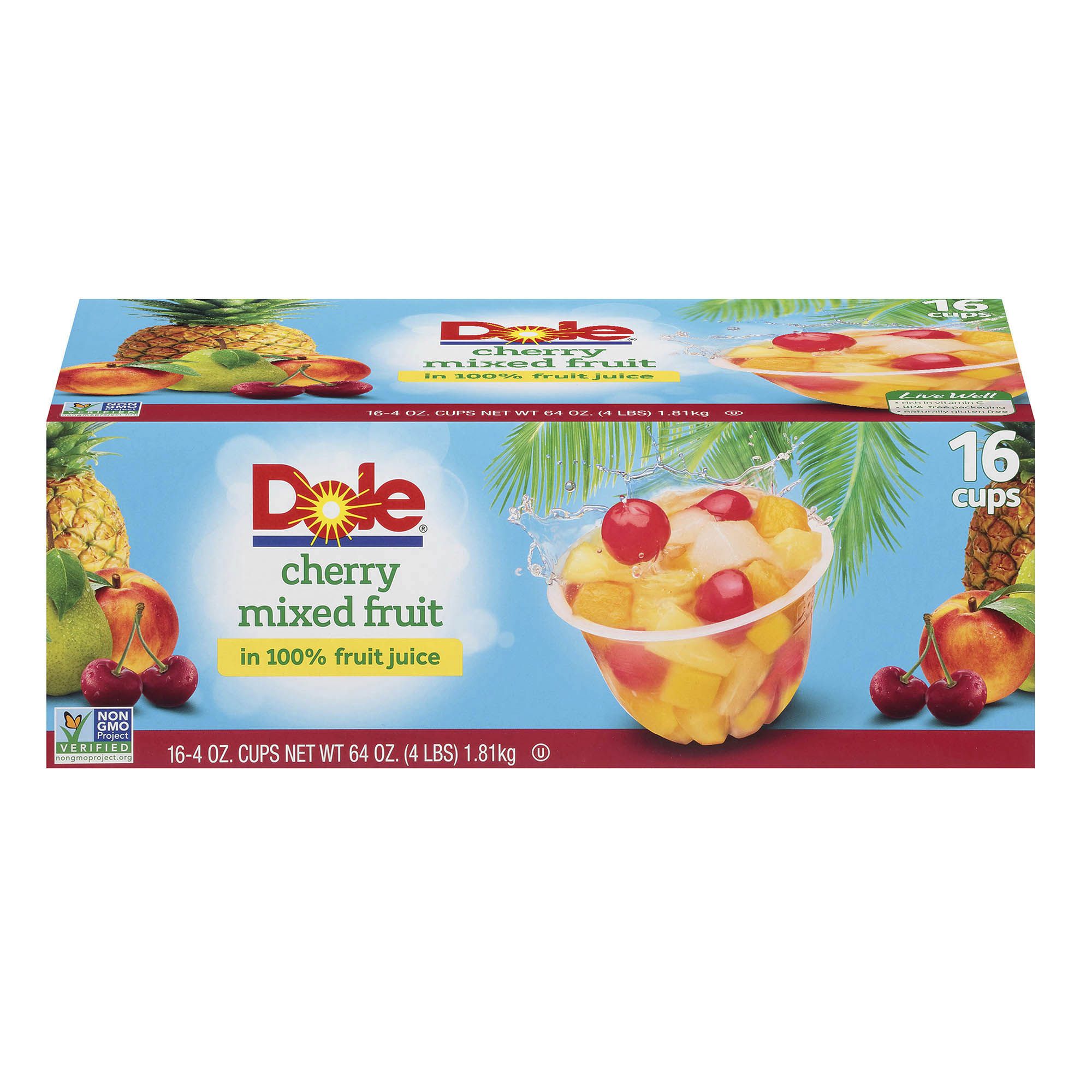 Dole Cherry Mixed Fruit Bowls, 16 pk./4 oz.