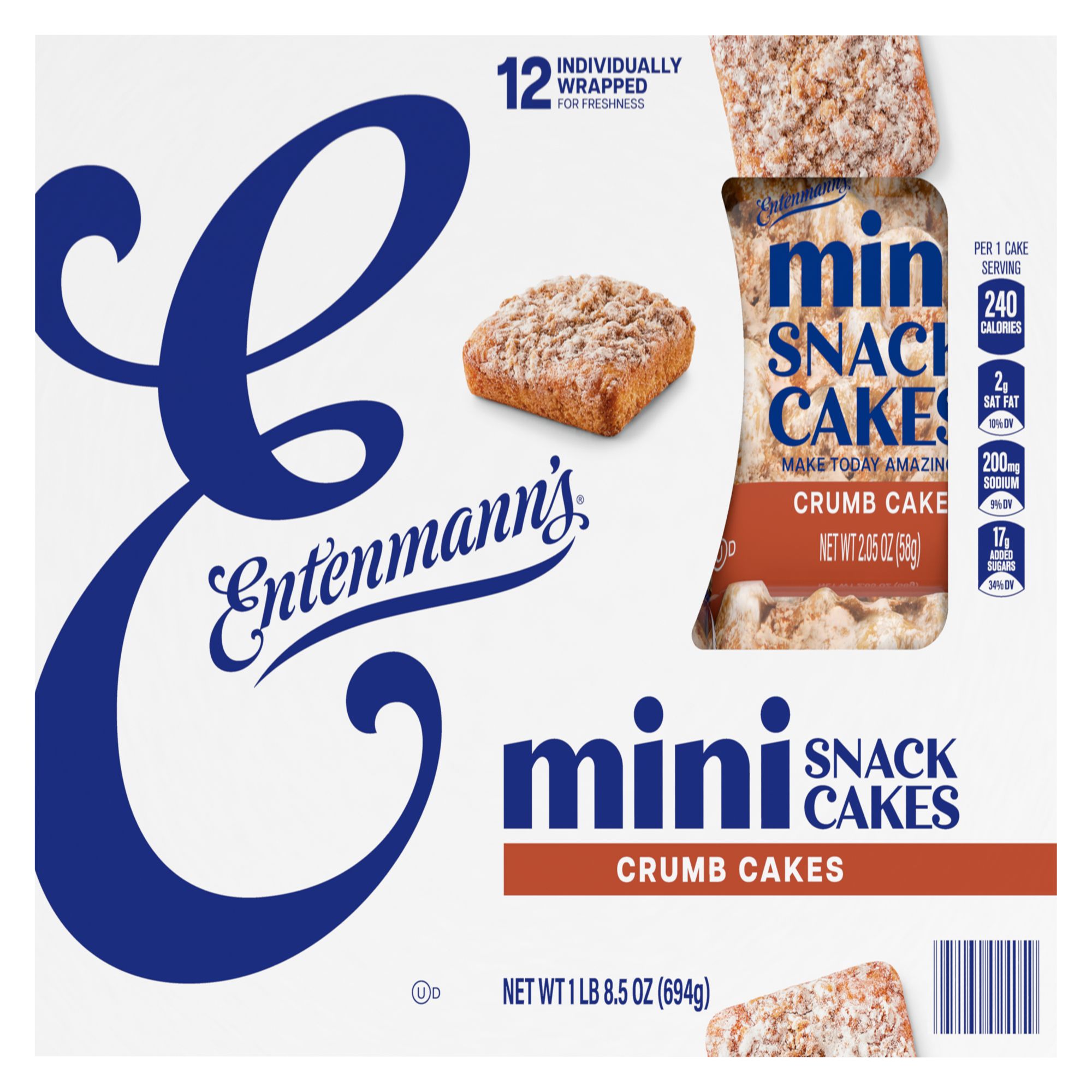 Entenmanns Mini Crumb Cake, 12 ct.