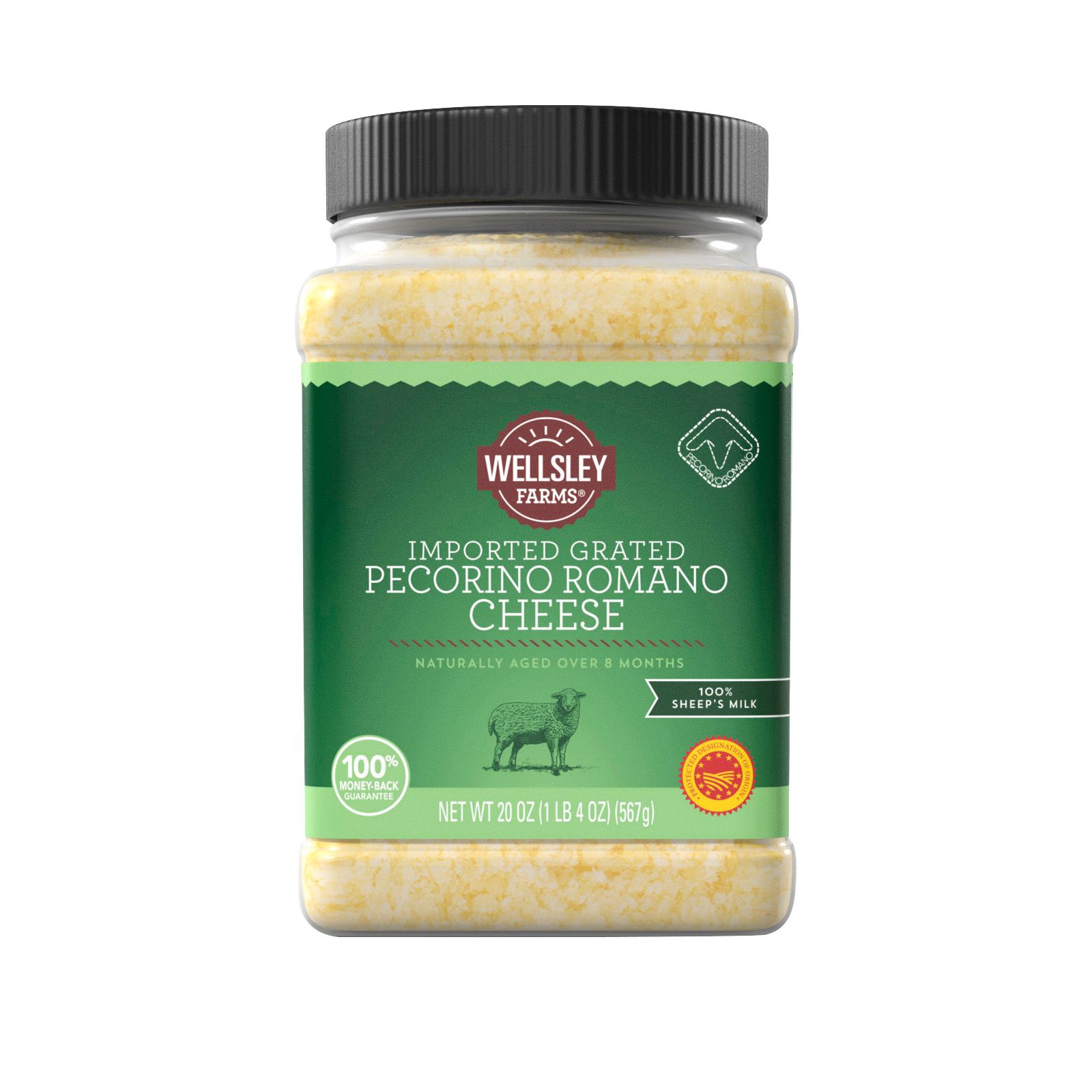 Wellsley Farms Grated Imported Pecorino Romano Cheese, 20 oz.