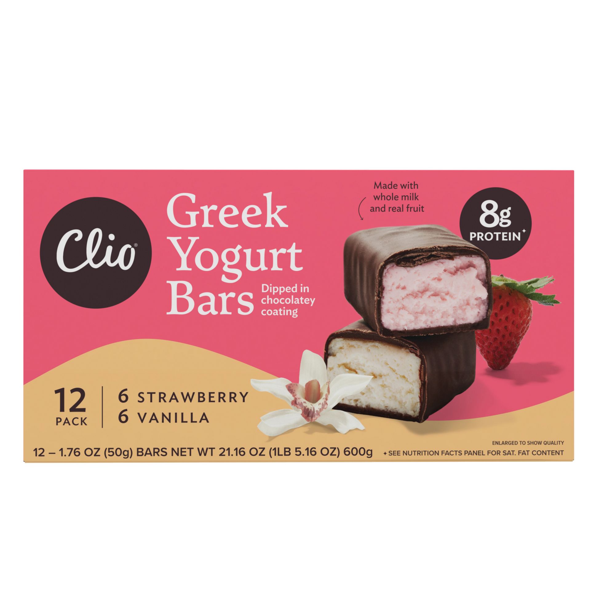 Clio Snacks Greek Yogurt Bars 12 pk.