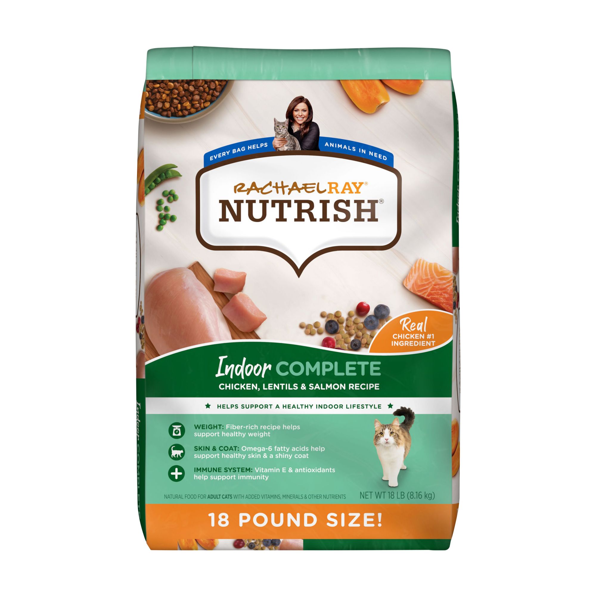 Rachael Ray Nutrish Indoor Complete Chicken and Salmon, 18 lbs.