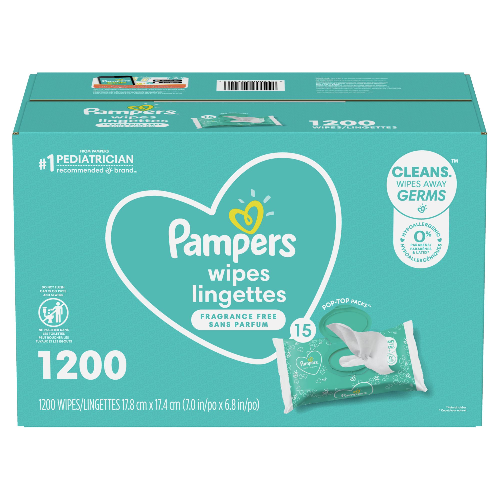 Pampers cheap wipes 1200