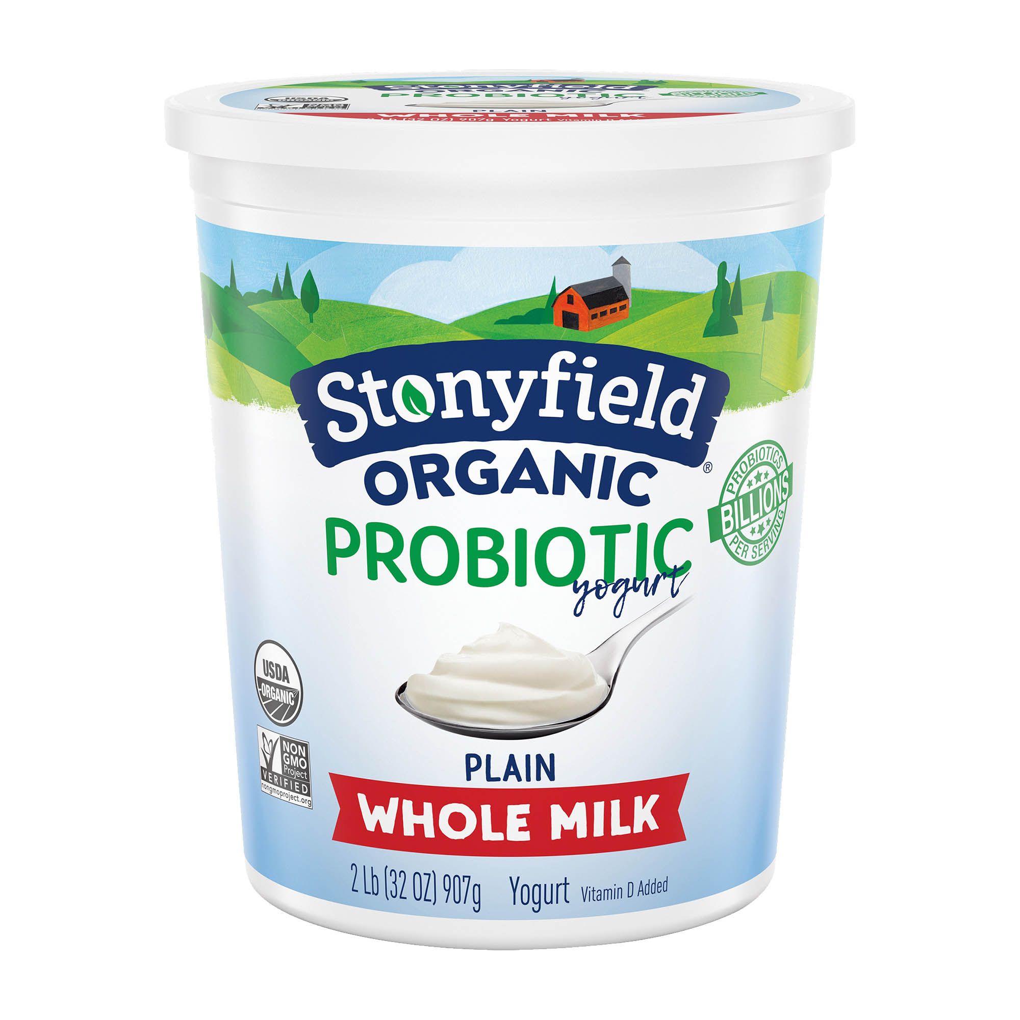 Stonyfield Organic Probiotic Whole Milk Yogurt, 32 oz