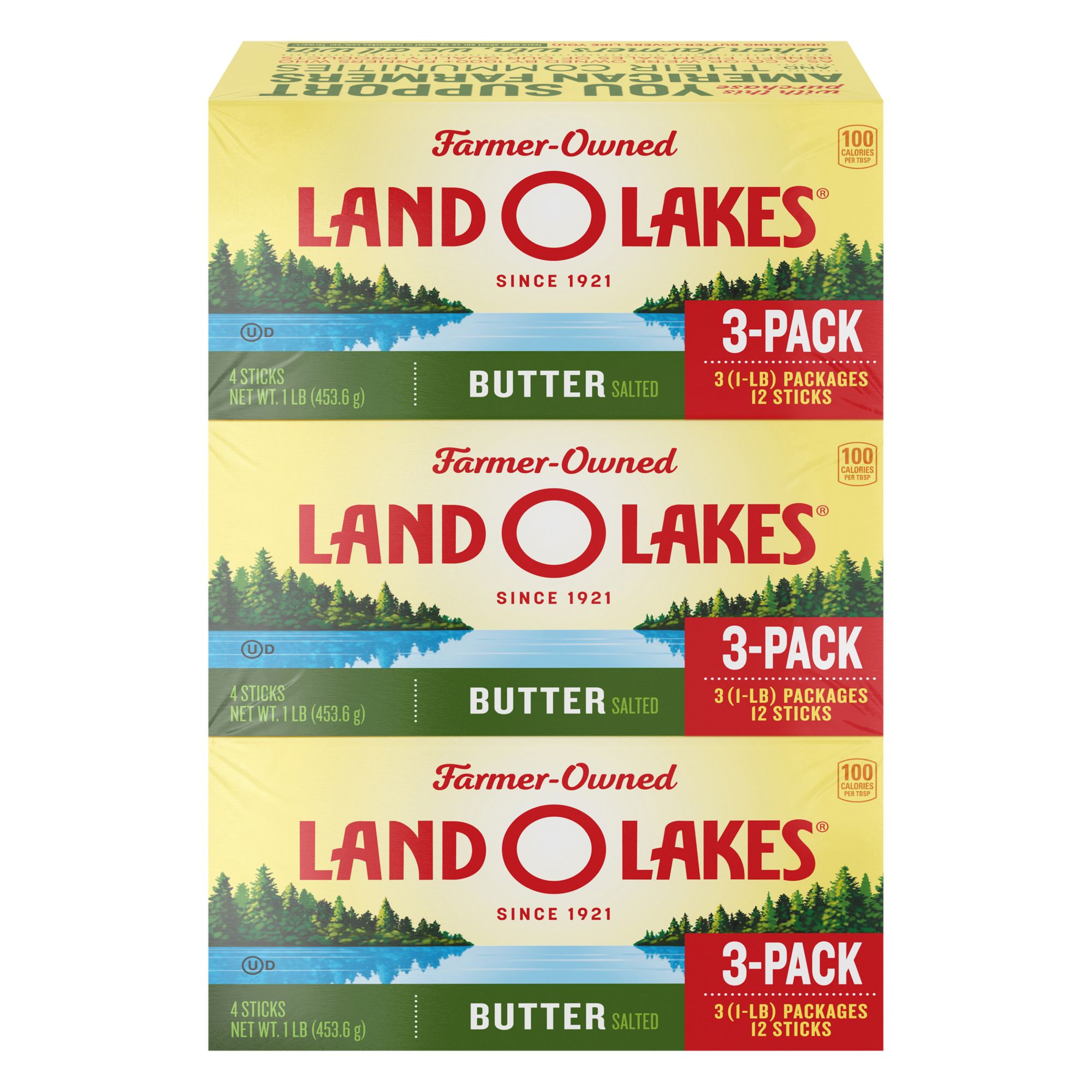 Land O Lakes Salted Butter, 3 pk./1 lb.