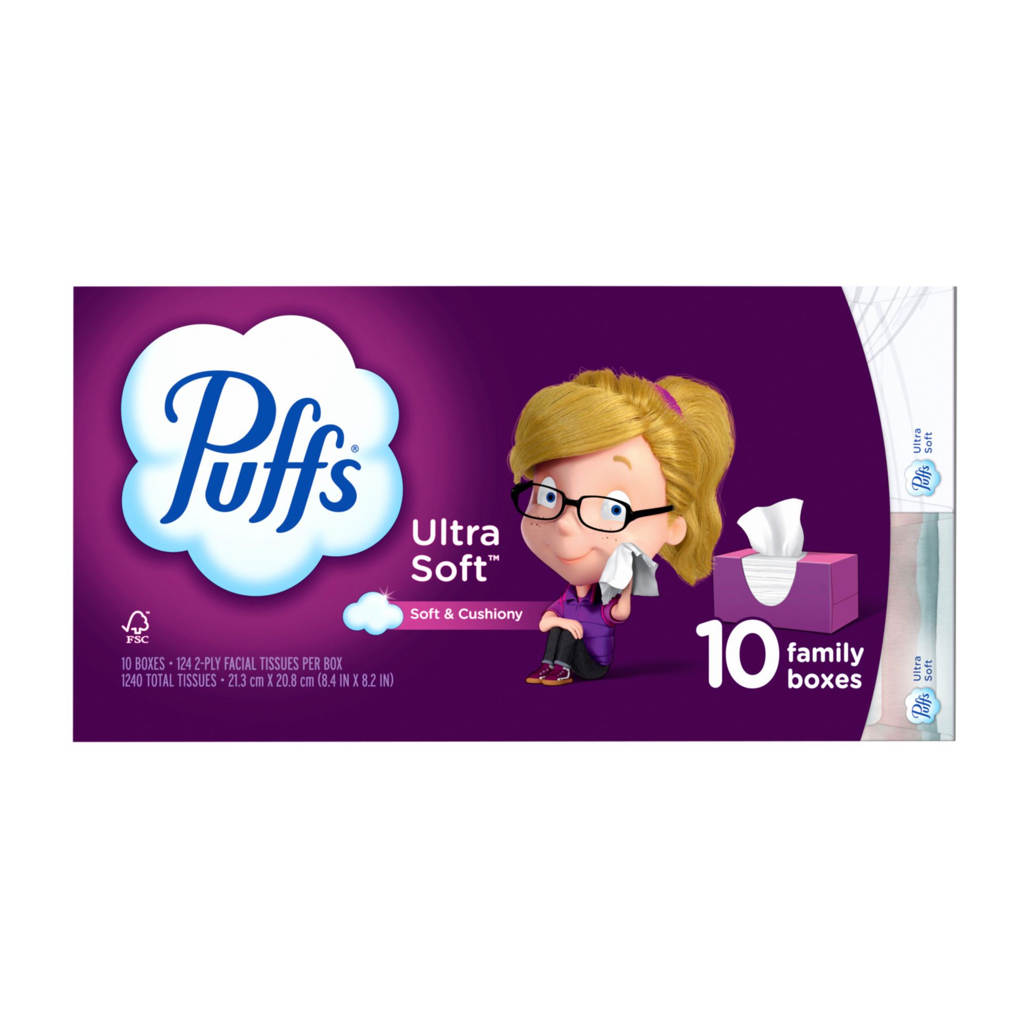 Puffs Plus Lotion Facial Tissues, 672 Sheets