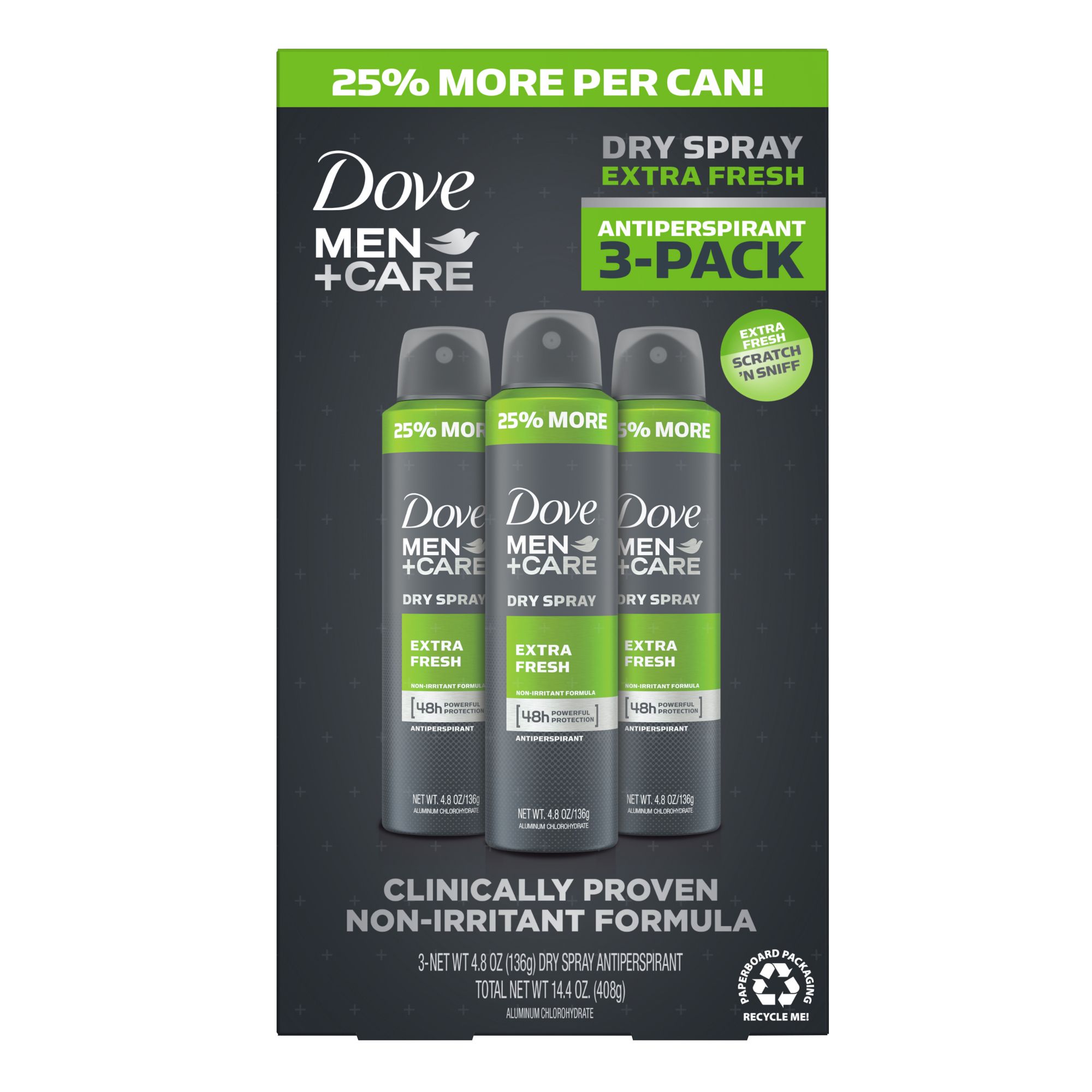 Dove Men + Care Extra Fresh Deodorant, 3 ct.