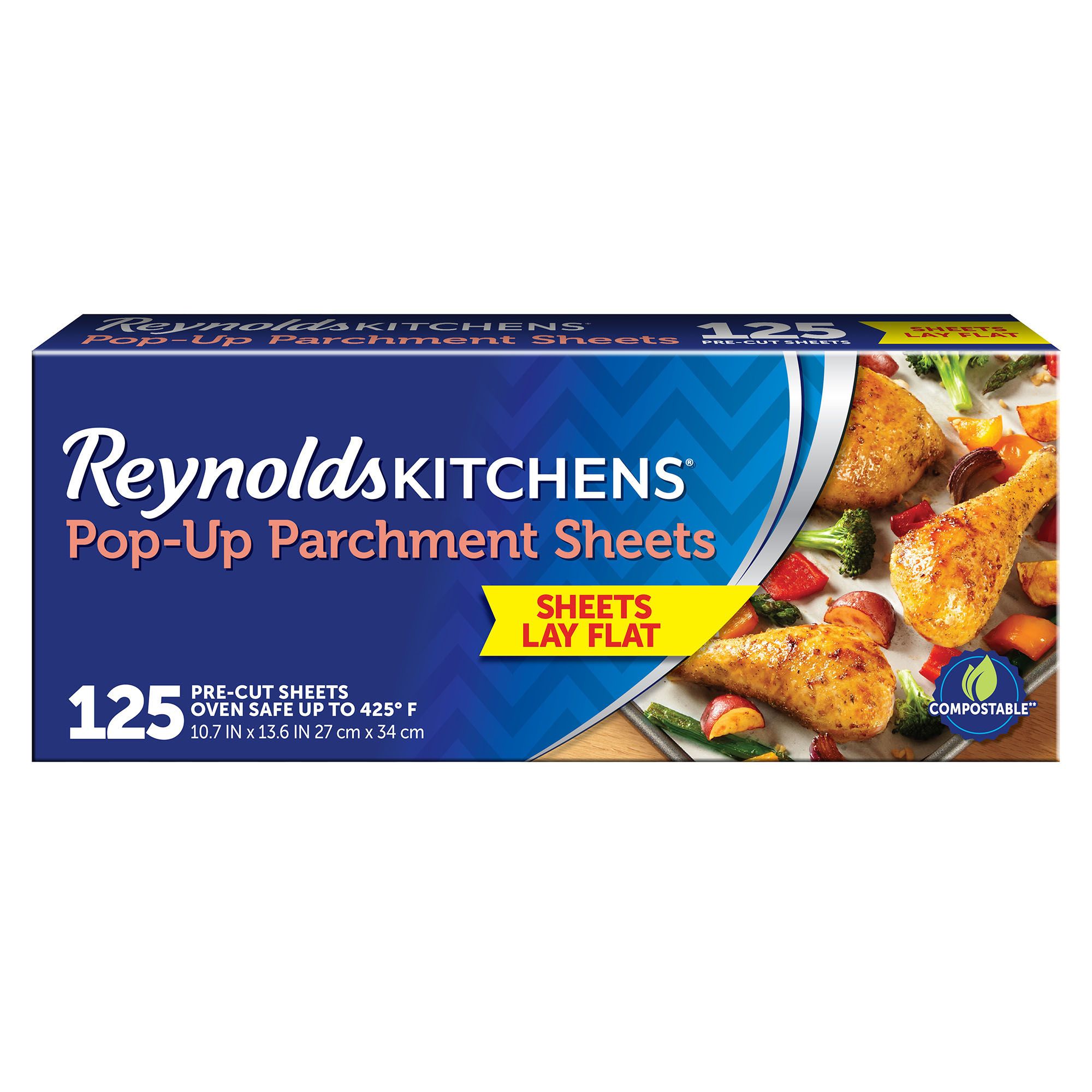 Durable Pop Up Parchment Paper Sheets - 25 ct