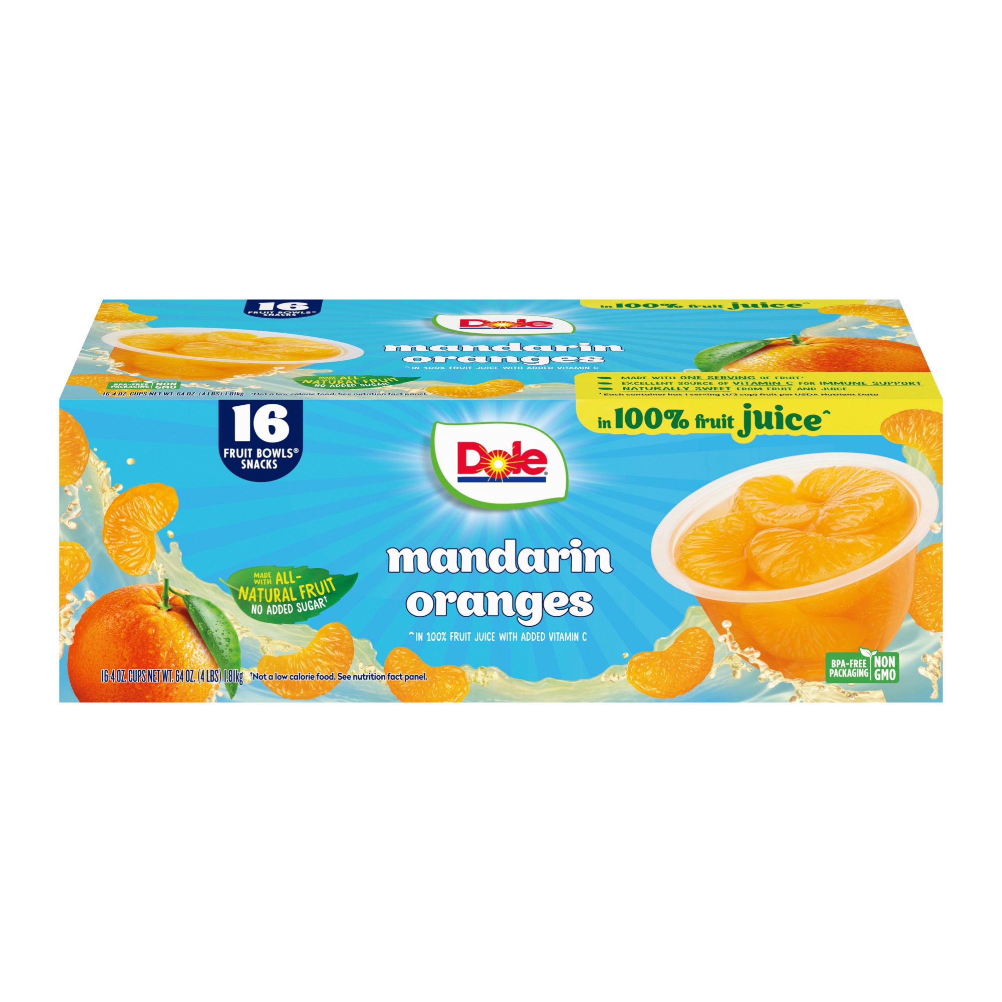 Dole Mandarin Oranges, 16 pk./4 oz.